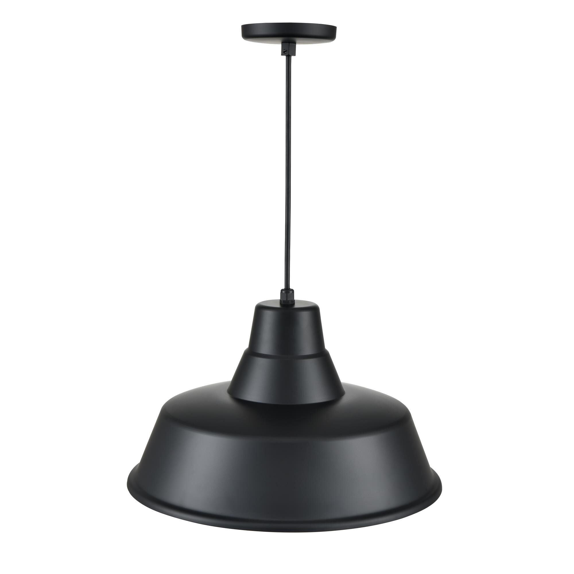 Shown in Satin Black finish and Black shade