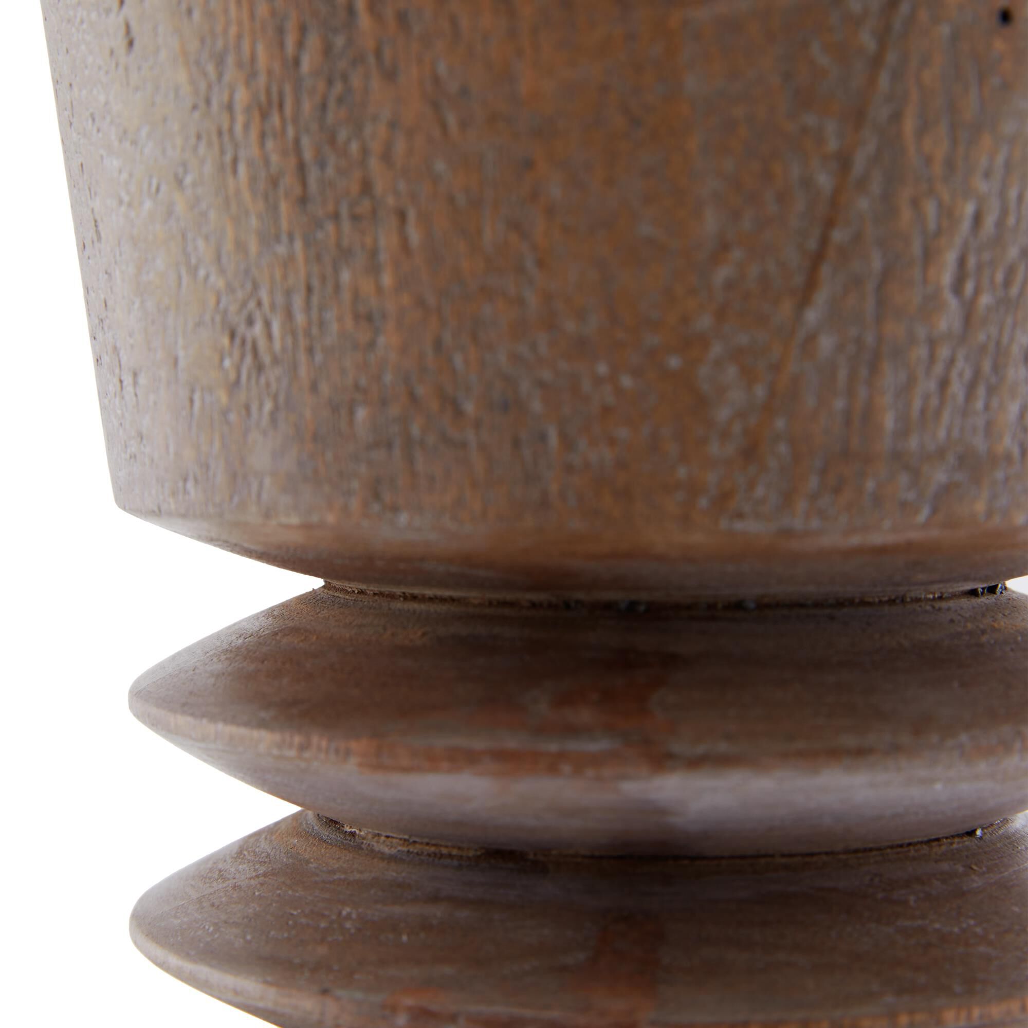 Shown in Cerused Oak finish and Linen shade