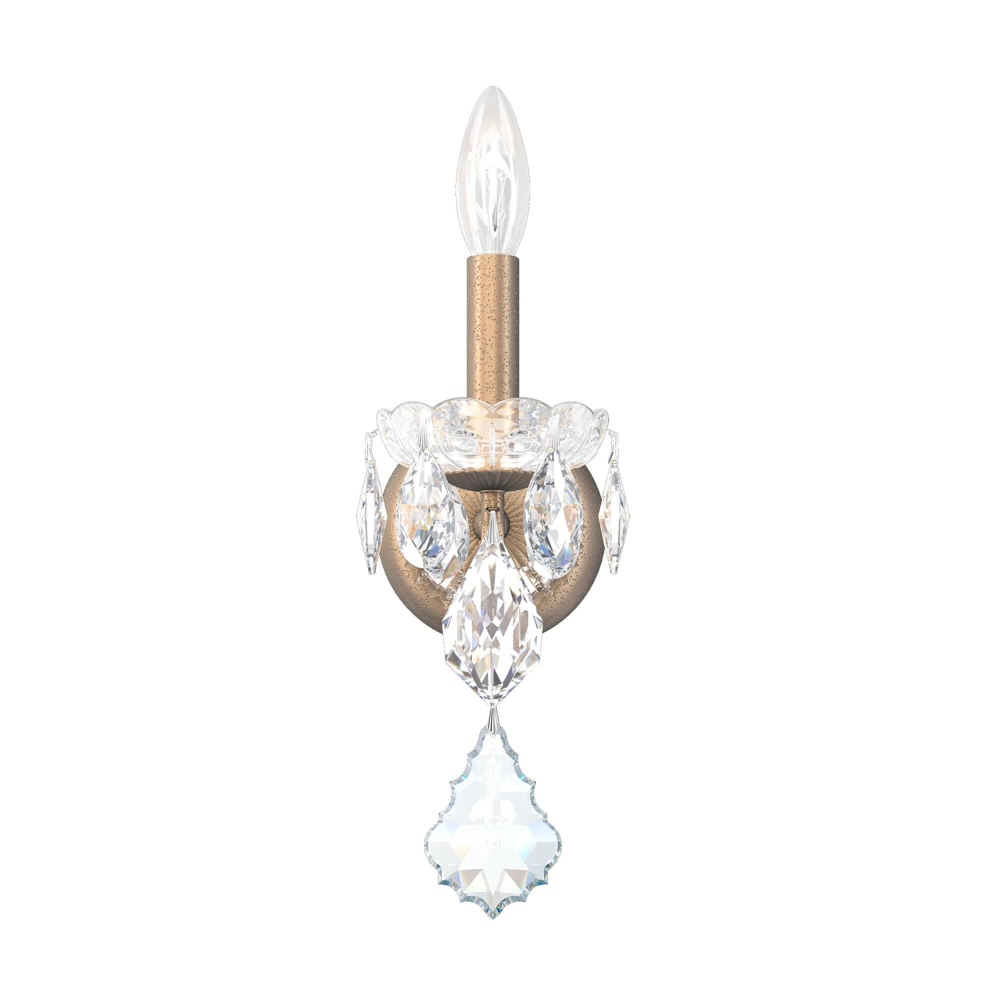 Shown in Etruscan Gold finish and Clear Heritage crystal and Etruscan Gold glass