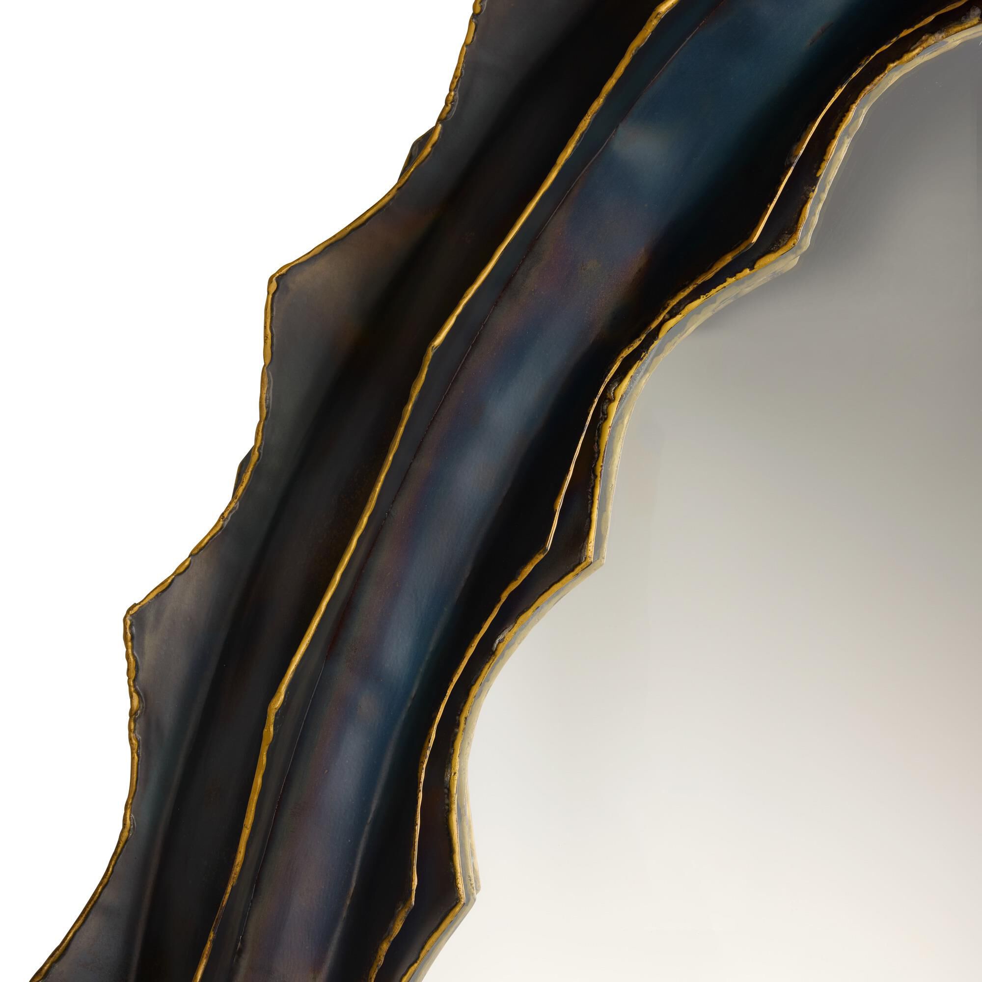 Shown in Burnt Iron finish and Plain accent