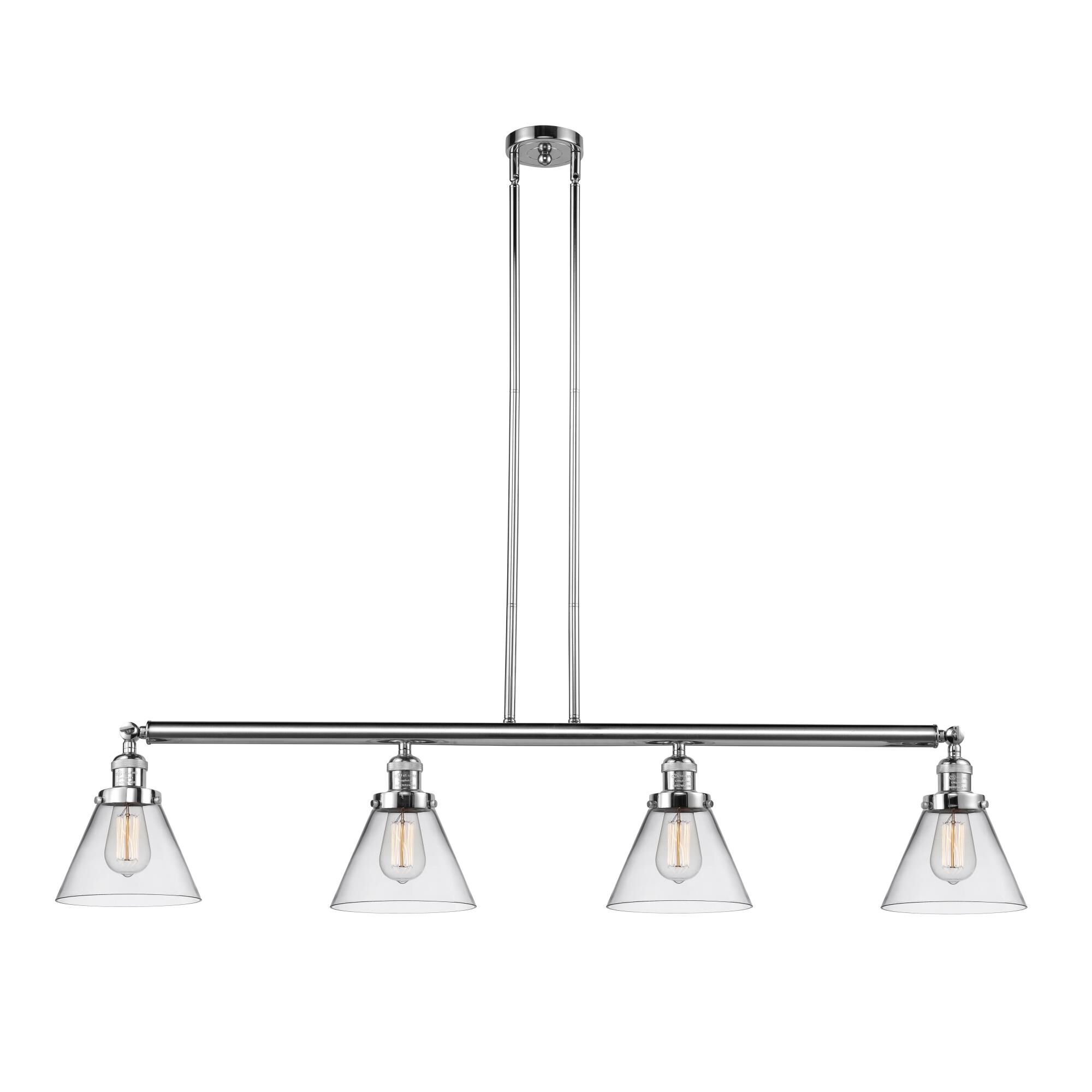 Bruno Marashlian Large Cone 52 Inch 4 Light Linear Suspension Light by Innovations Lighting