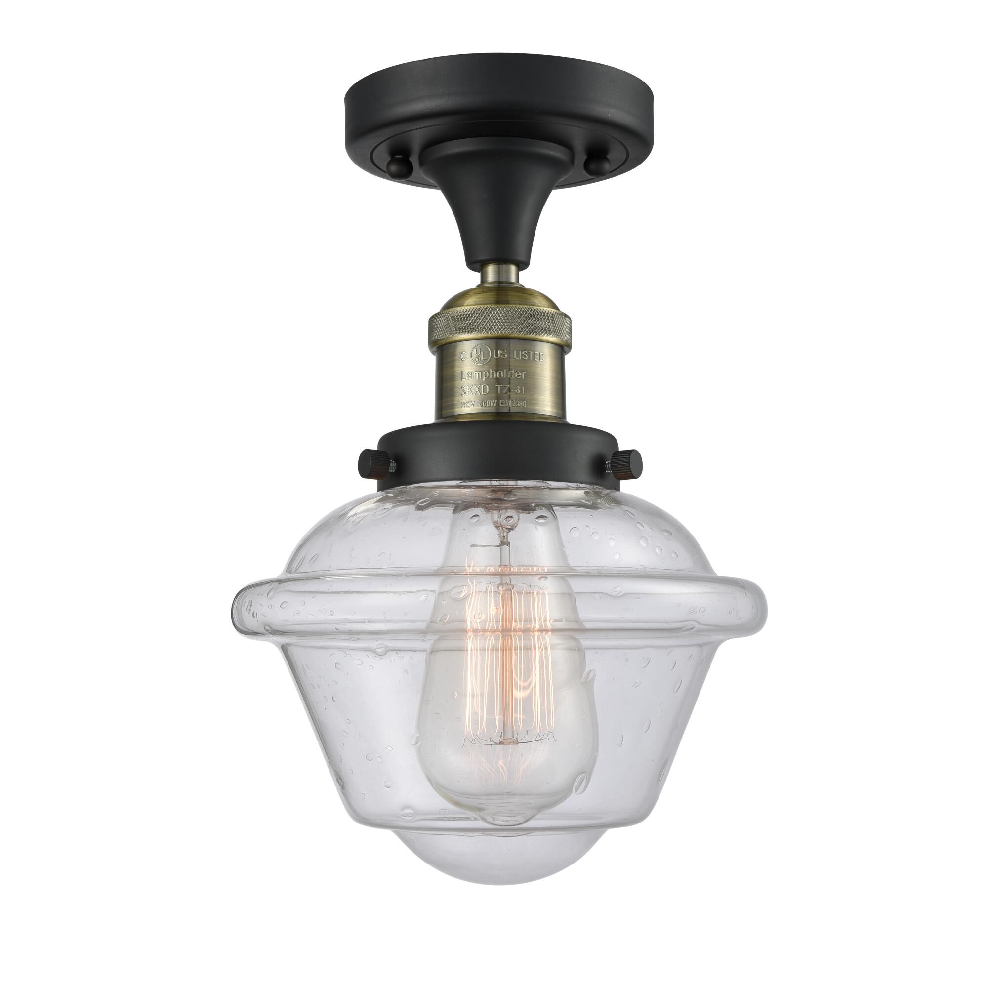 Bruno Marashlian Small Oxford 7 Inch 1 Light Semi Flush Mount by Innovations Lighting