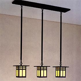 Glasgow 30 Inch 3 Light Linear Suspension Light by Arroyo Craftsman