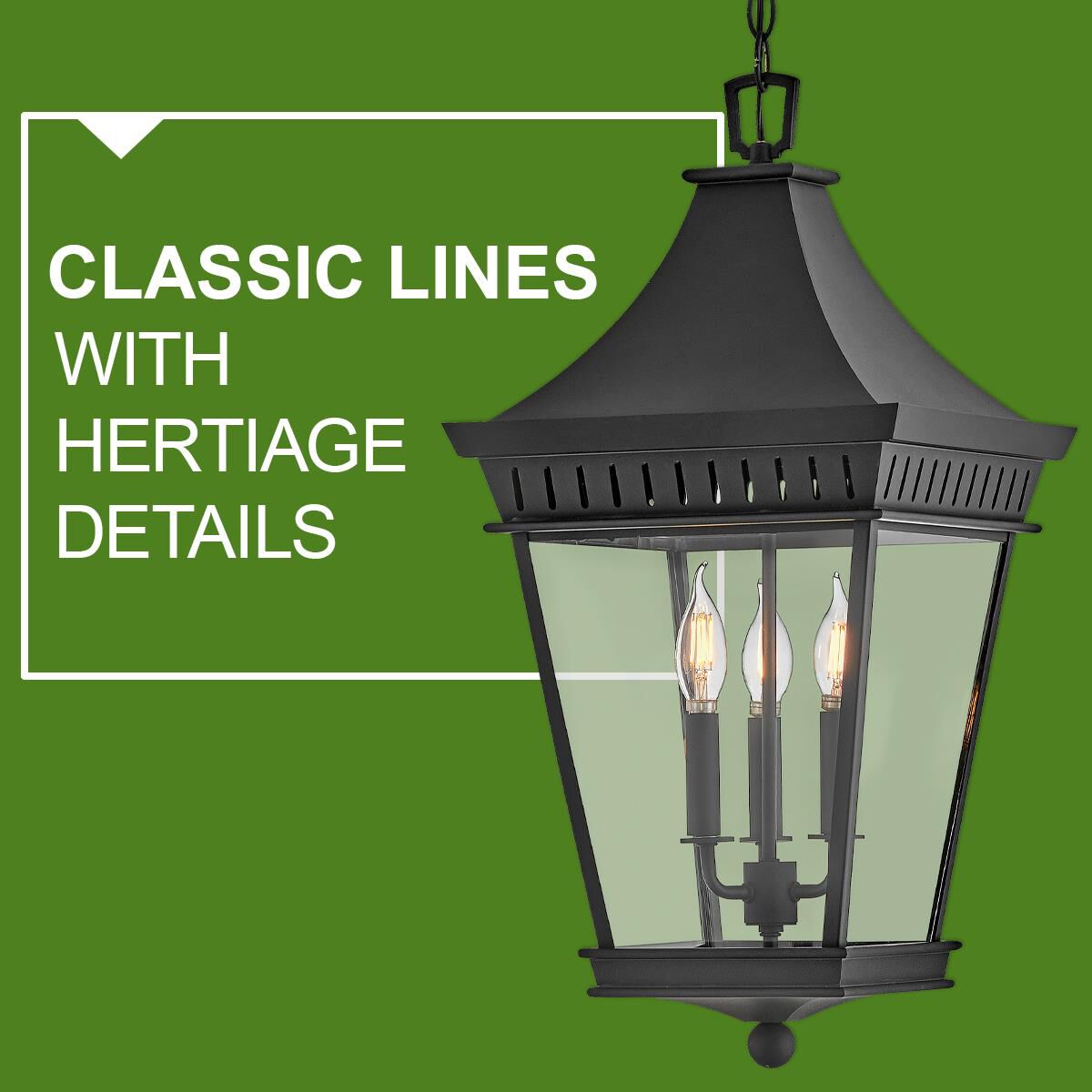 Shown in Museum Black finish and Clear glass