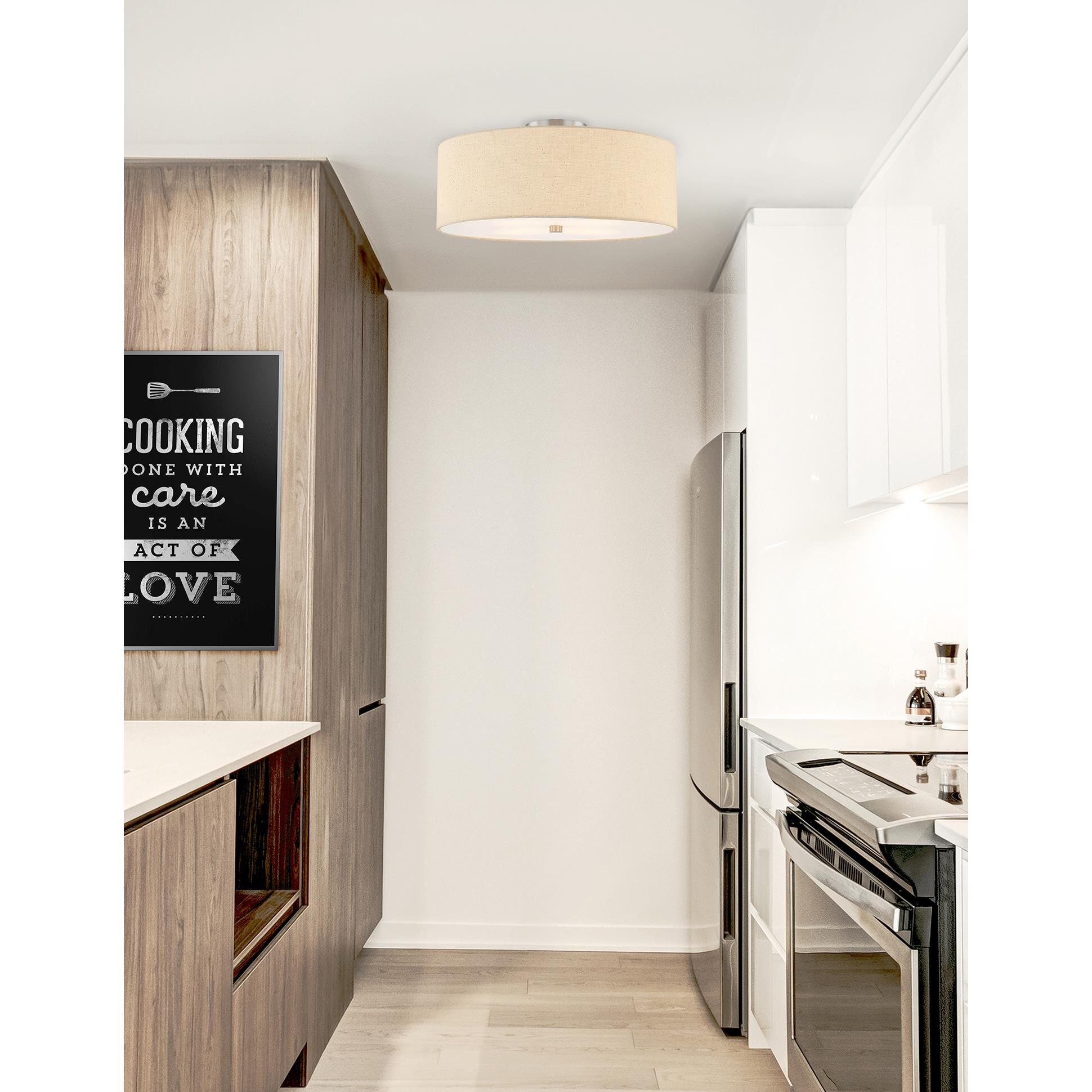 Textile - Classic 18 Inch Semi Flush Mount by Justice Design Group