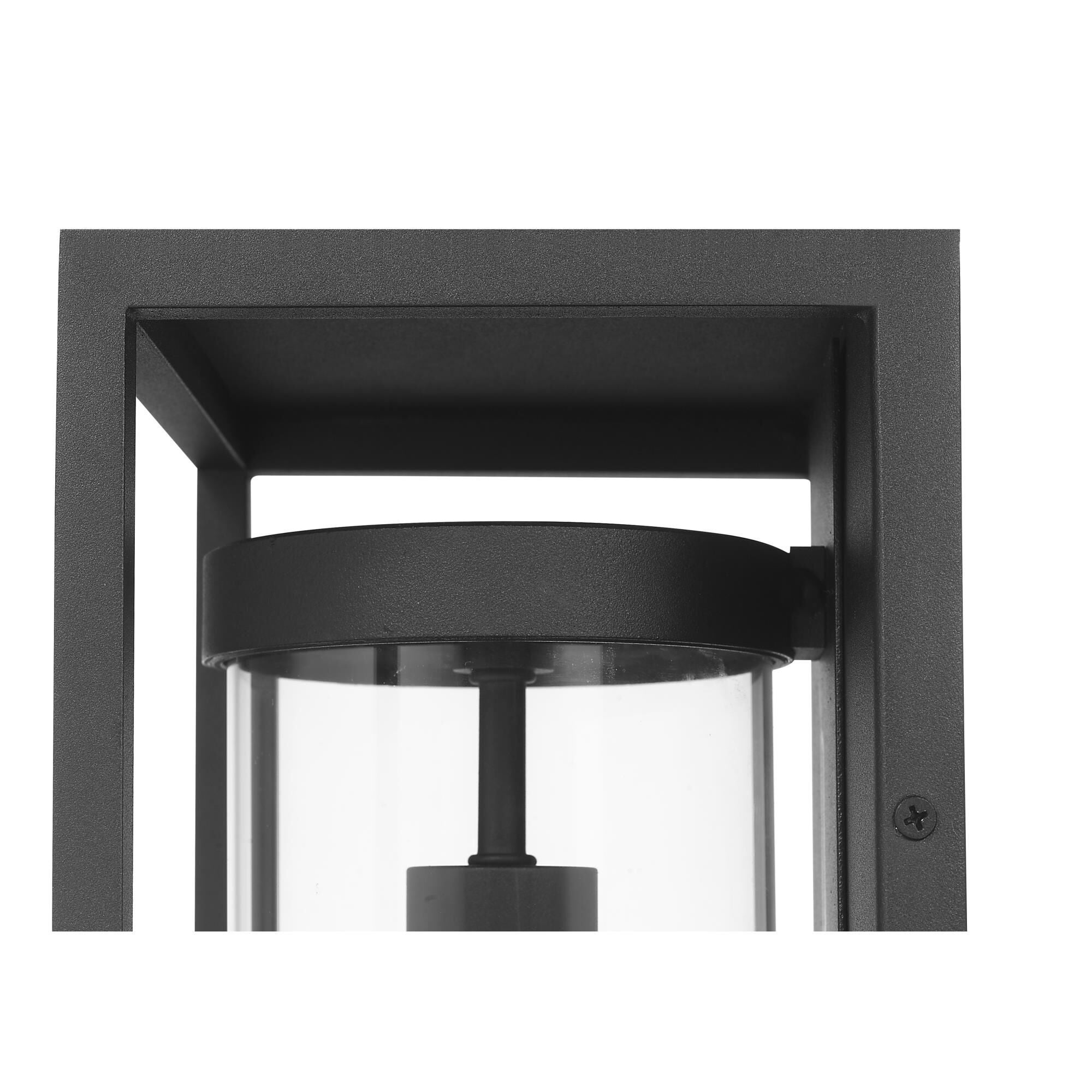 Shown in Black finish and Glass shade