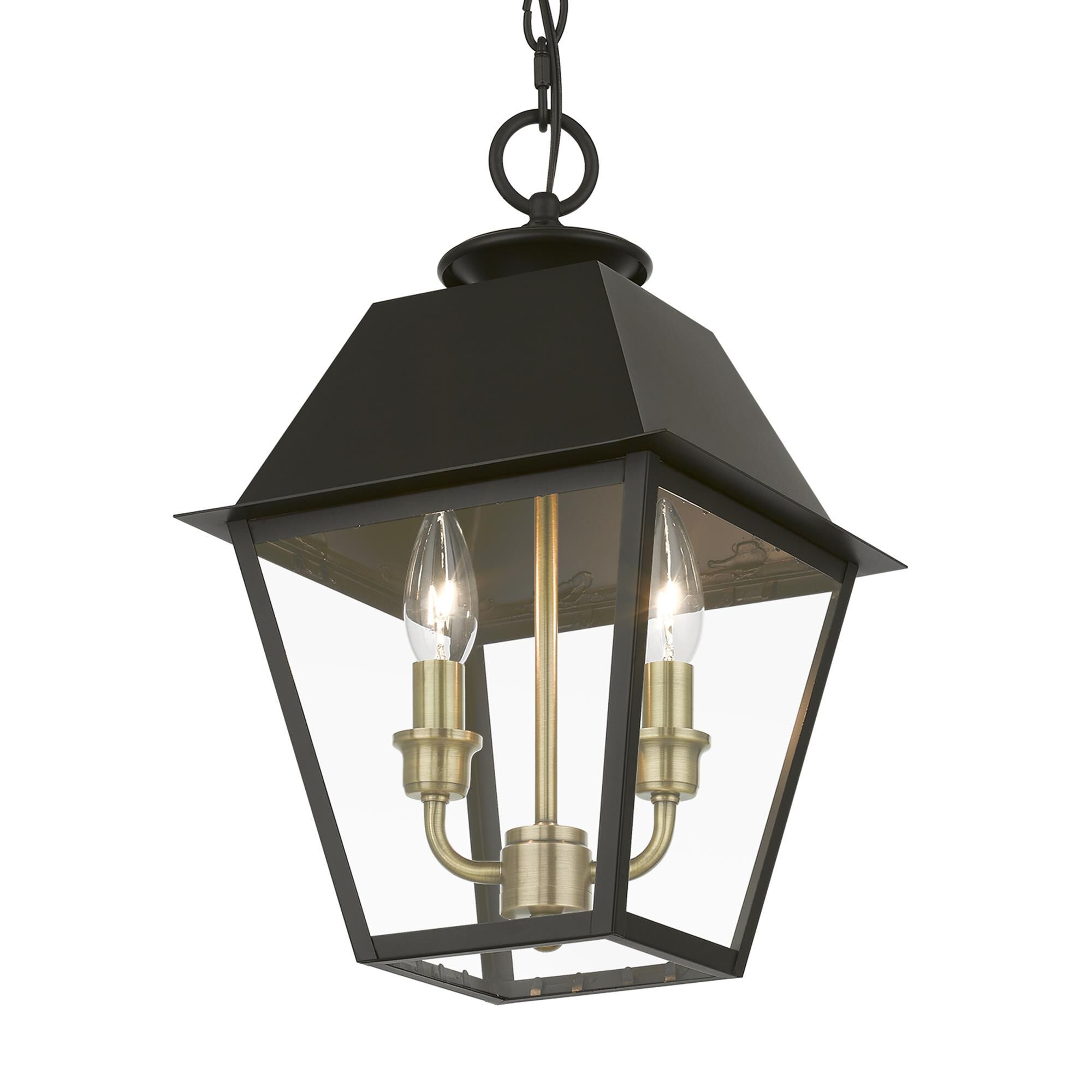Wentworth 15 Inch Tall 2 Light Outdoor Hanging Lantern by Livex Lighting