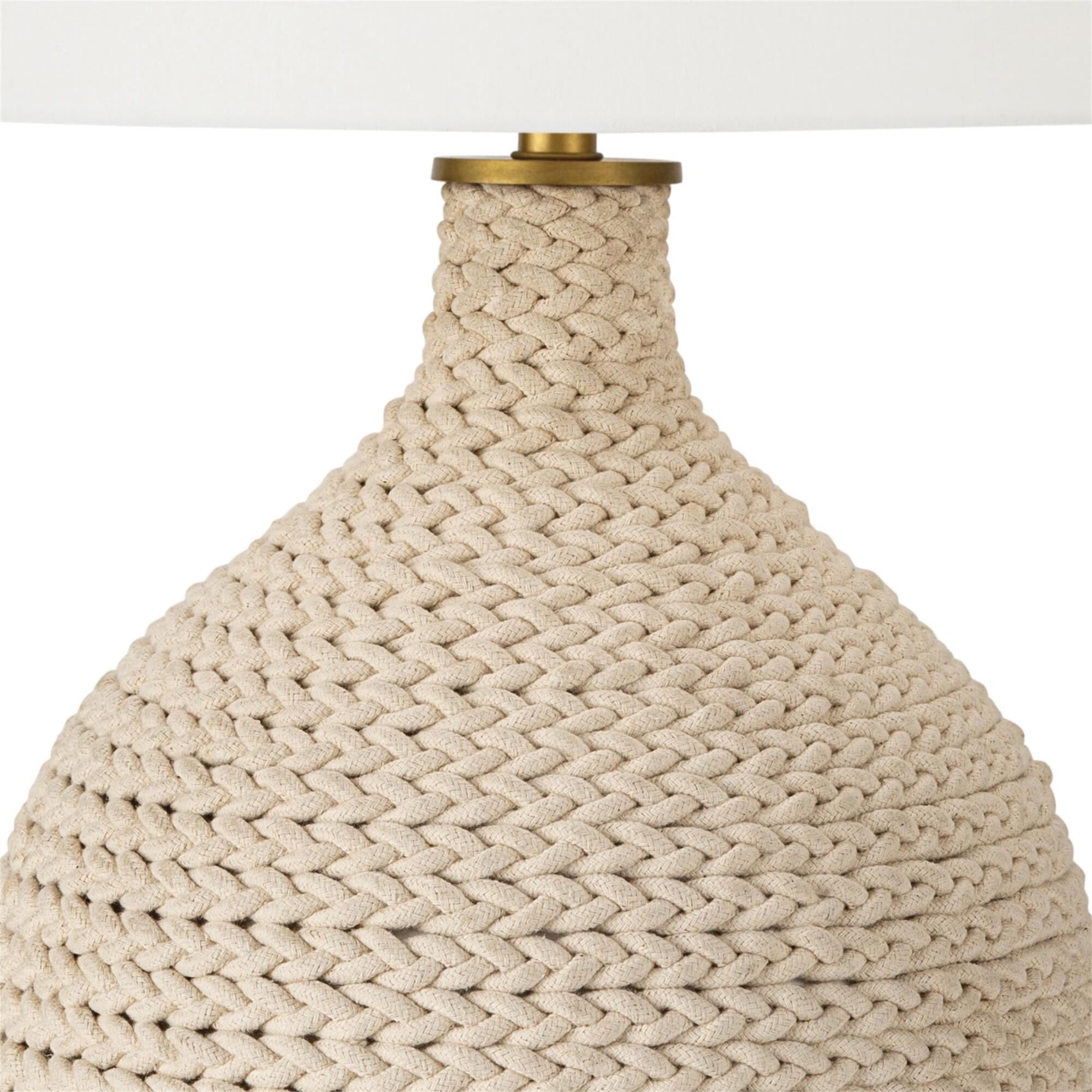 Shown in Natural finish and Linen shade
