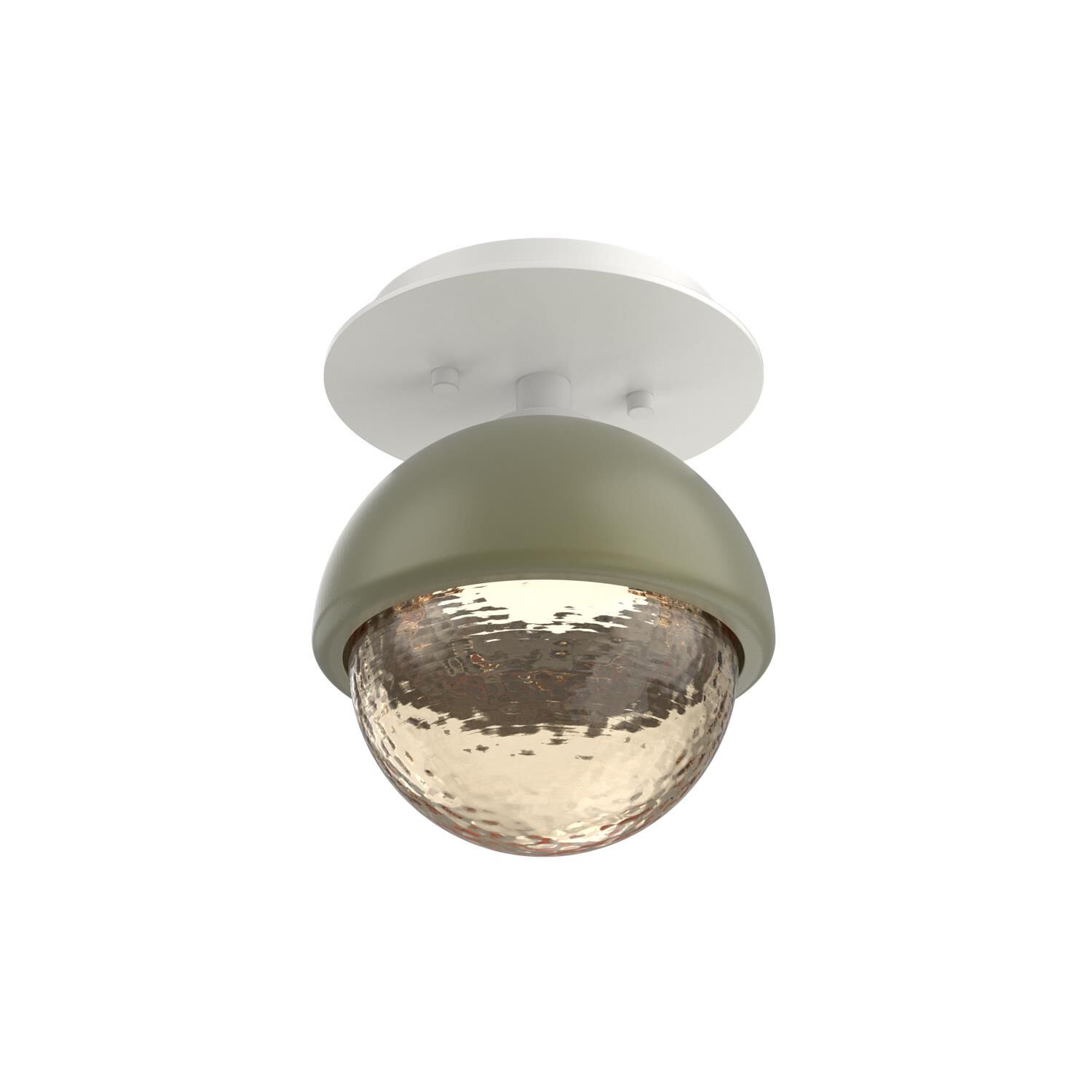 Shown in Salt White finish and Amber glass and Sage Green accent