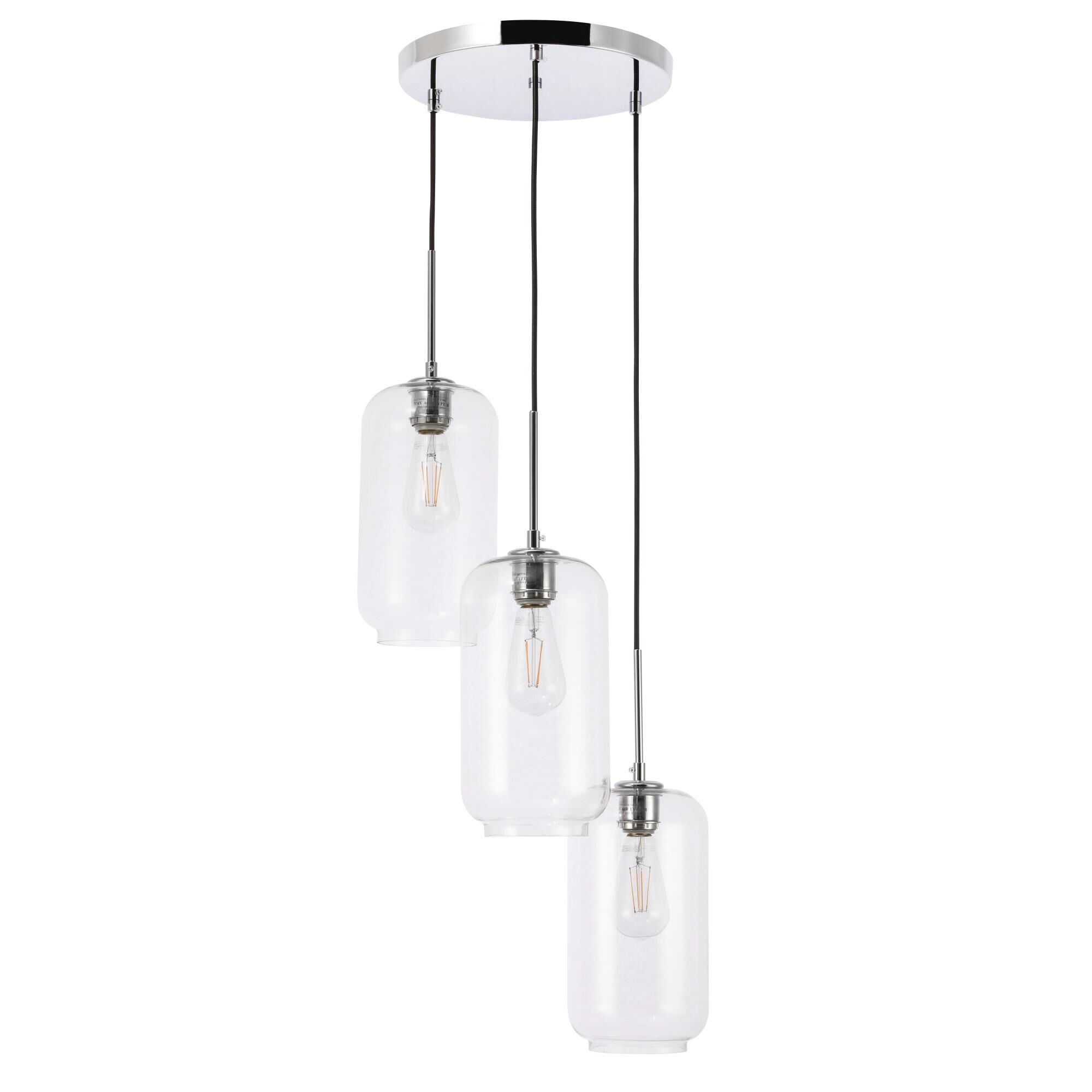 Collier 16 Inch 3 Light Multi Light Pendant by Elegant Lighting