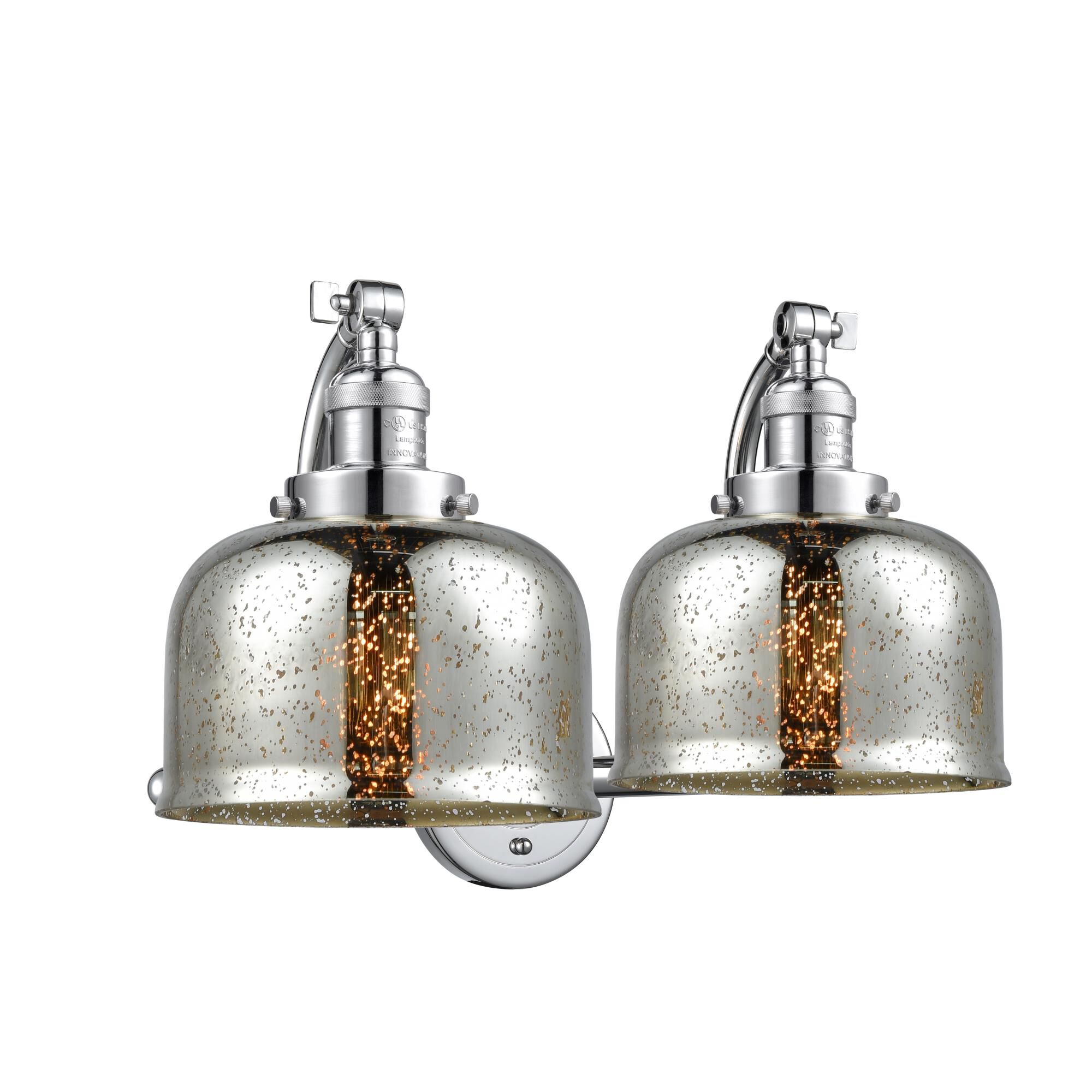 Shown in Polished Chrome finish and Silver Plated Mercury glass