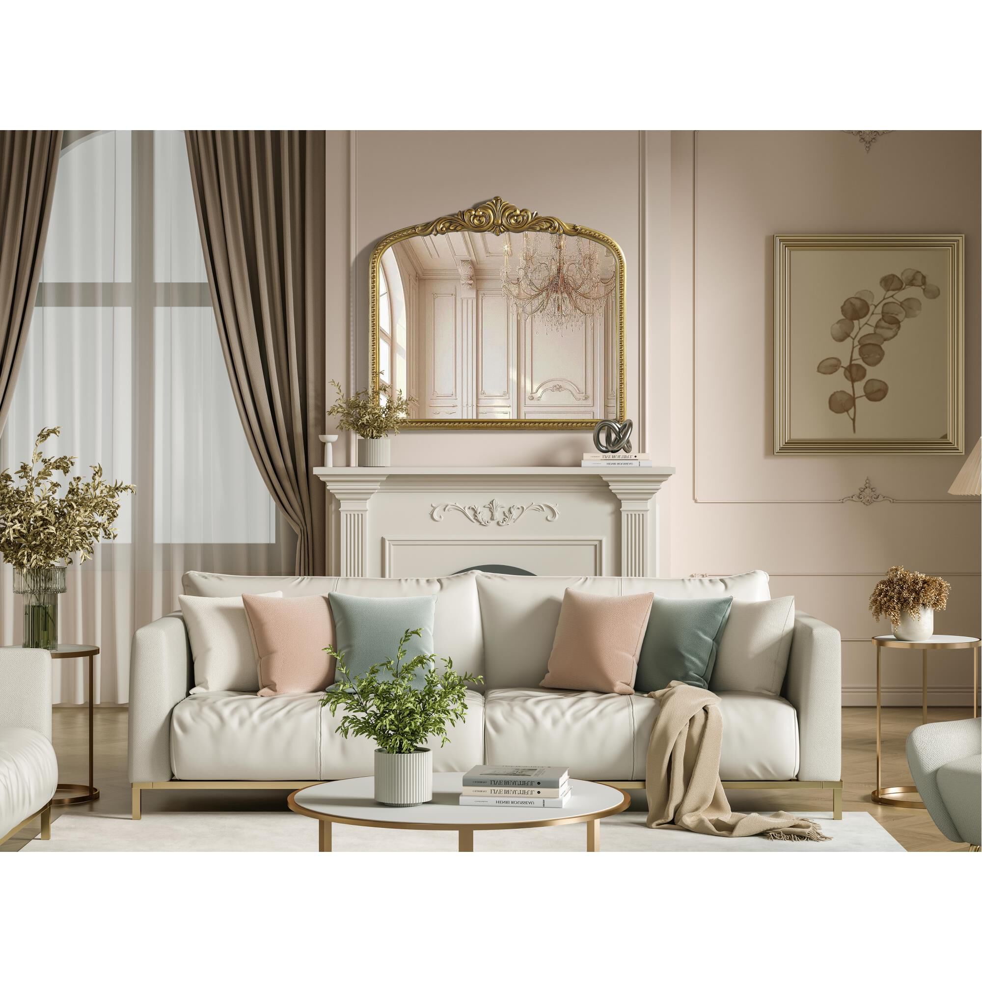 Naomi 30 Inch Decorative Mirror by Elegant Decor