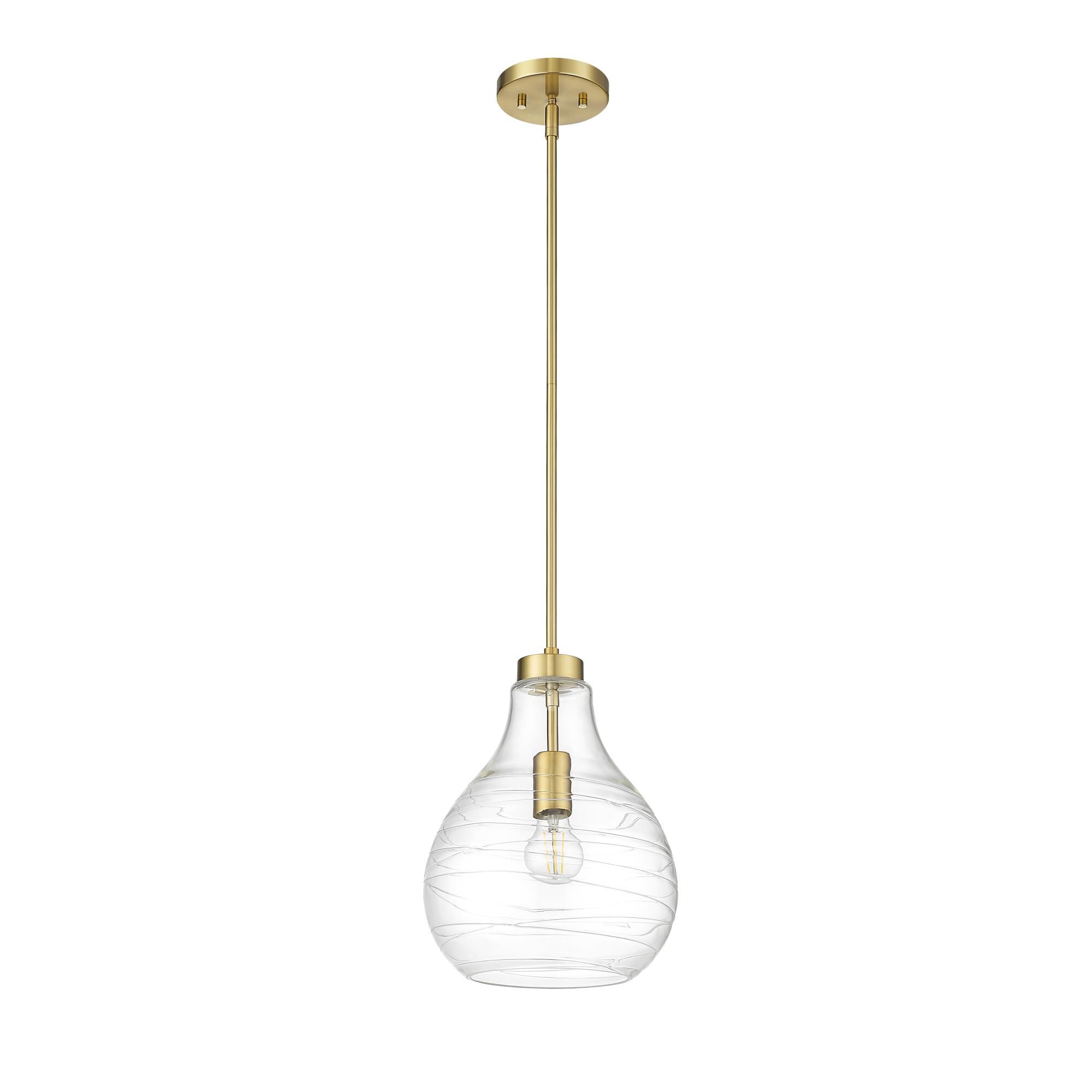 Shown in Modern Gold finish and Clear glass