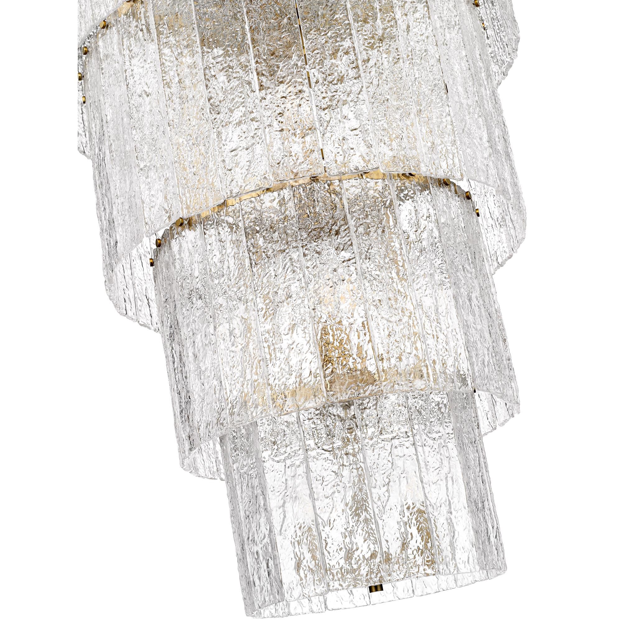 Shown in Modern Gold finish and Clear glass