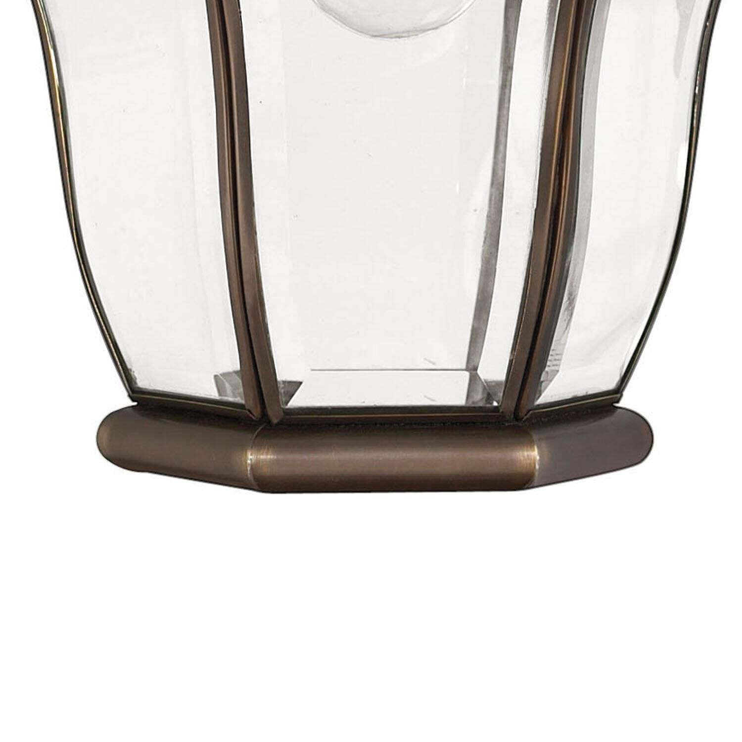 Shown in Copper Bronze finish and Clear, Bent, Beveled And Bound glass