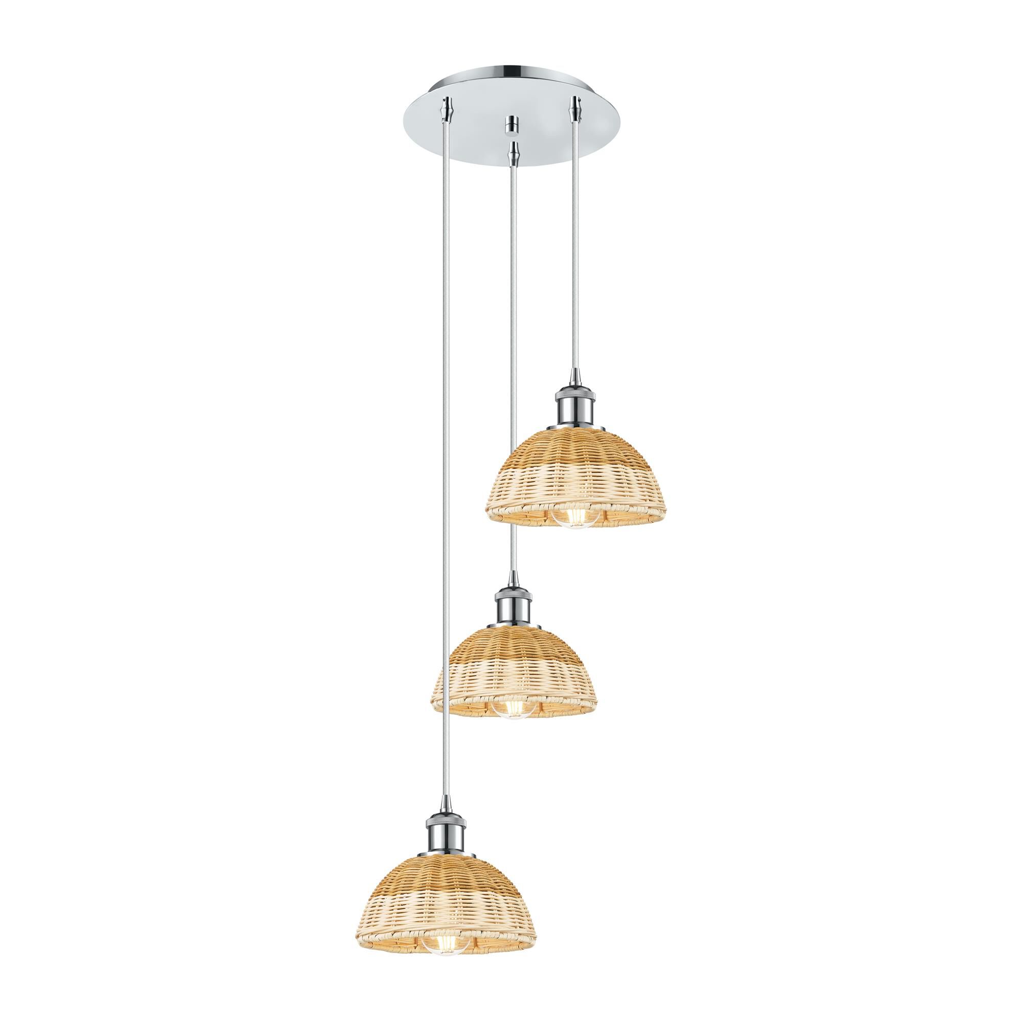 Shown in Polished Chrome finish and Natural shade