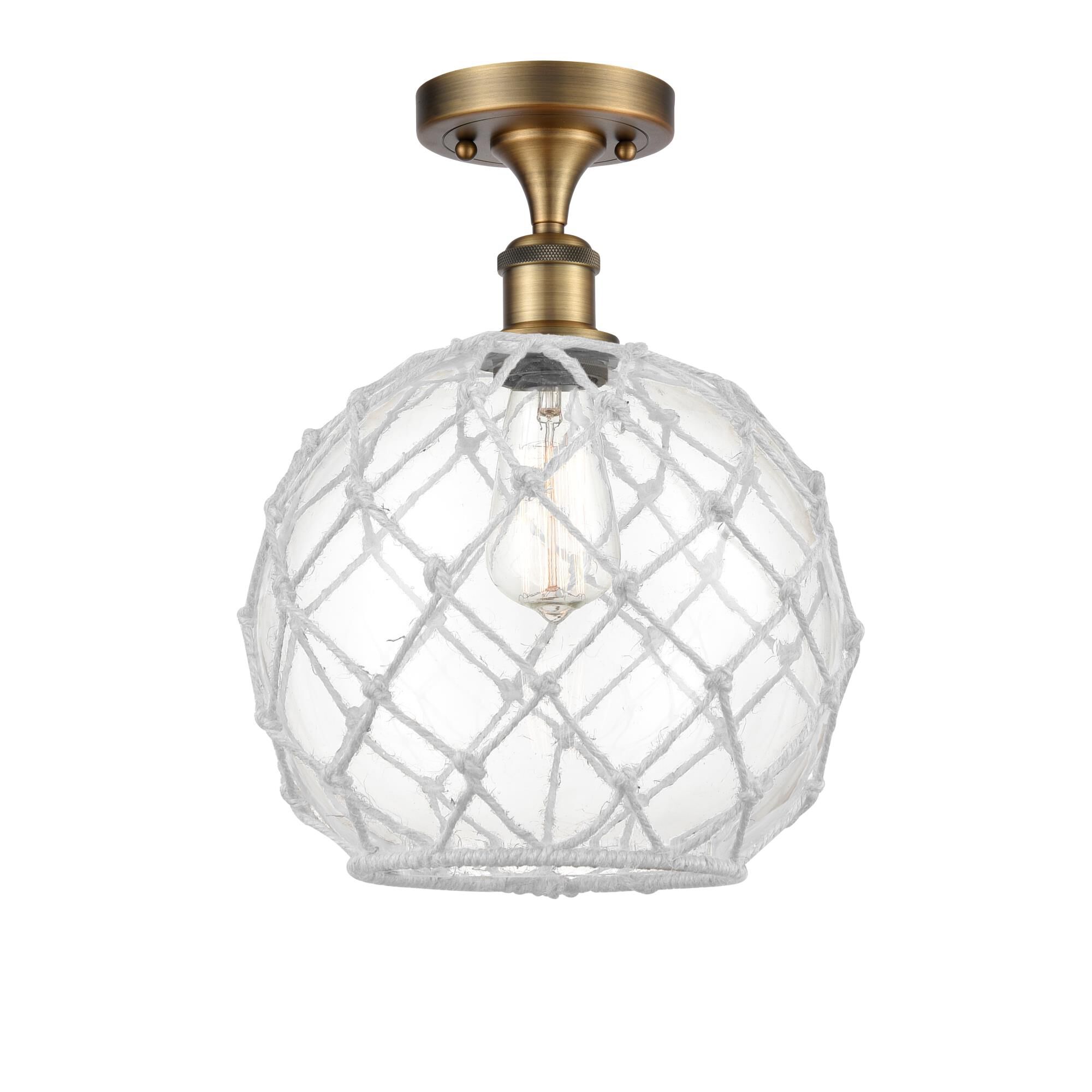 Bruno Marashlian Farmhouse Rope 10 Inch Semi Flush Mount by Innovations Lighting