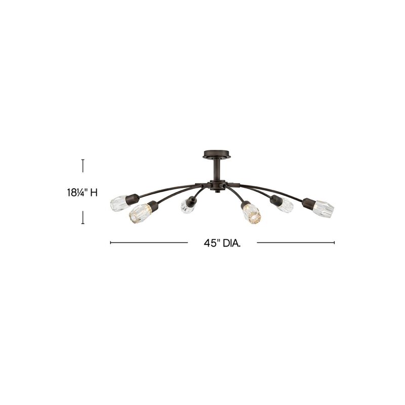 Atera 45 Inch 6 Light LED Chandelier by Fredrick Ramond