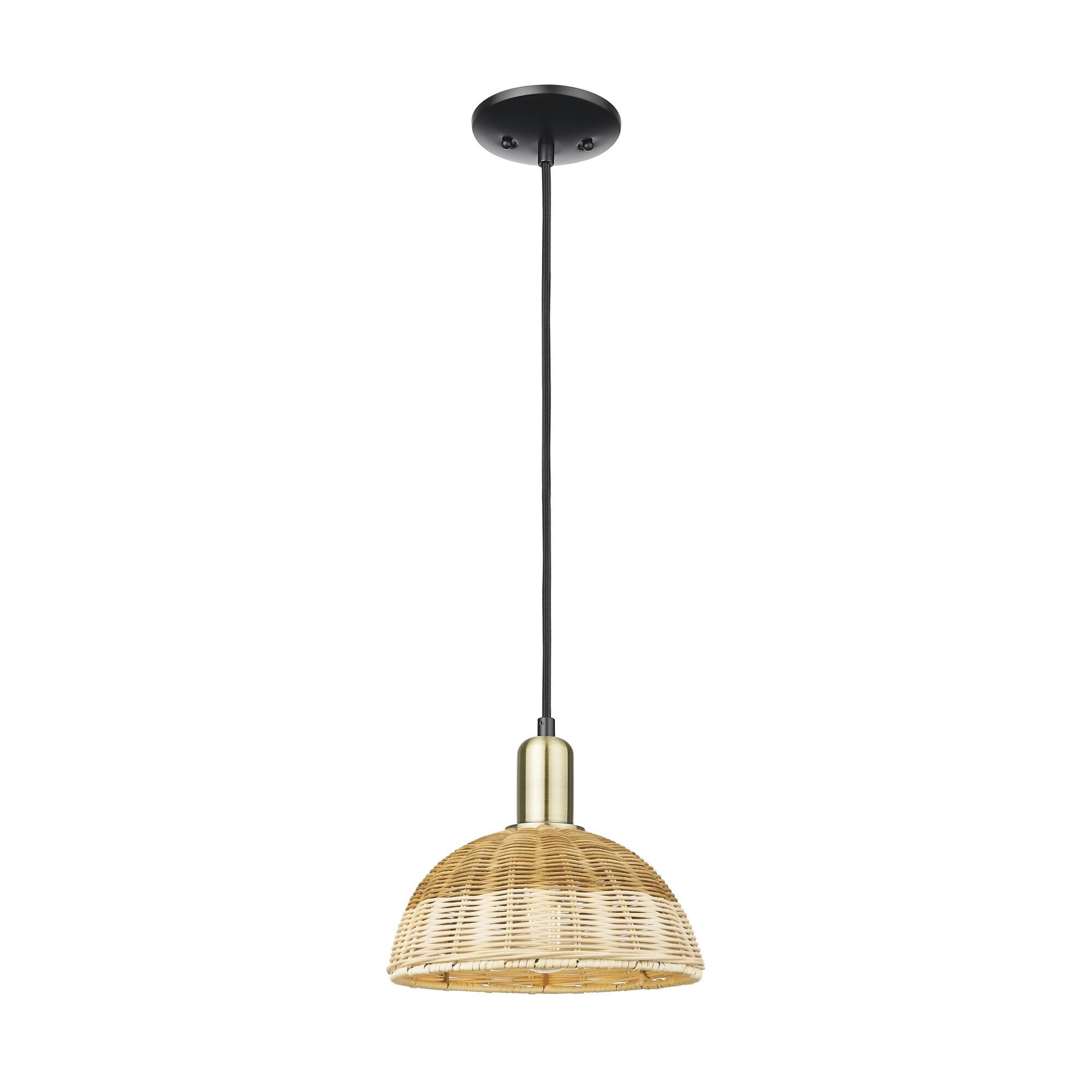Bruno Marashlian Natural Ballston Dome 9 Inch Mini Pendant by Innovations Lighting