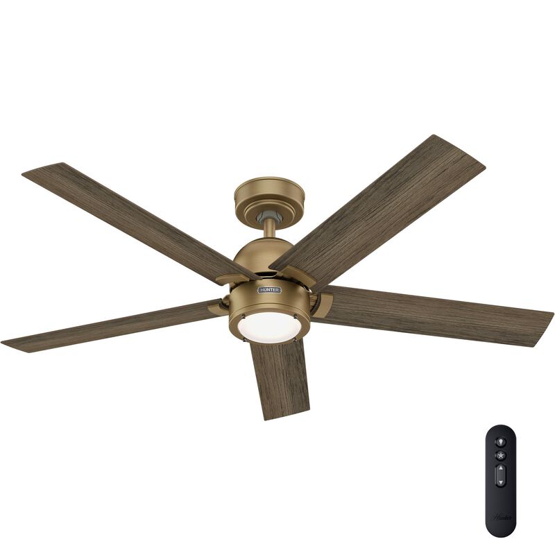Erling 52 Inch Ceiling Fan with Light Kit by Hunter Fan