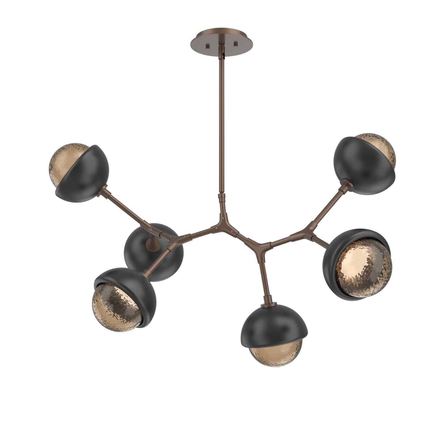 Shown in Burnished Bronze finish and Bronze glass and Matte Black accent