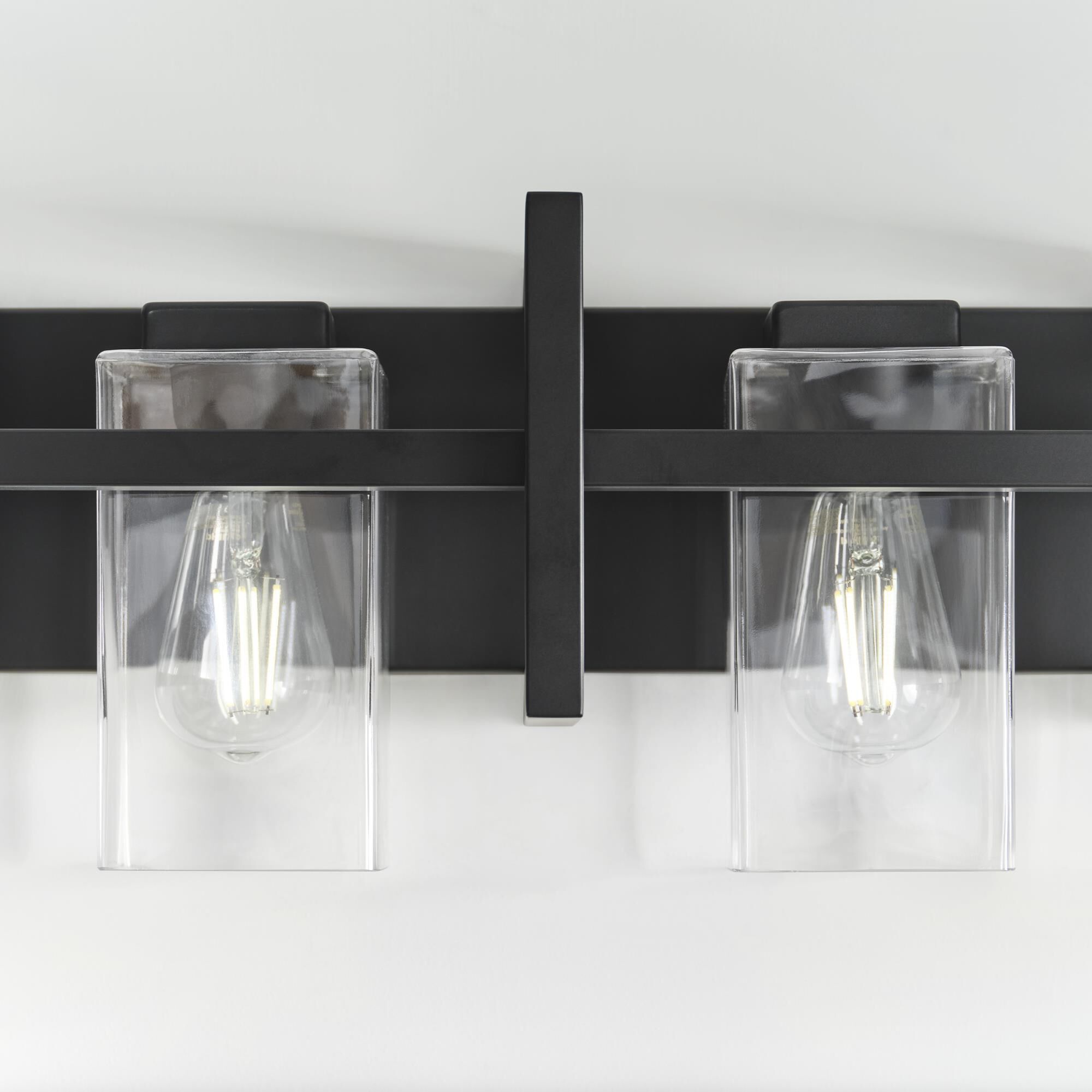 Shown in Midnight Black finish and Clear glass