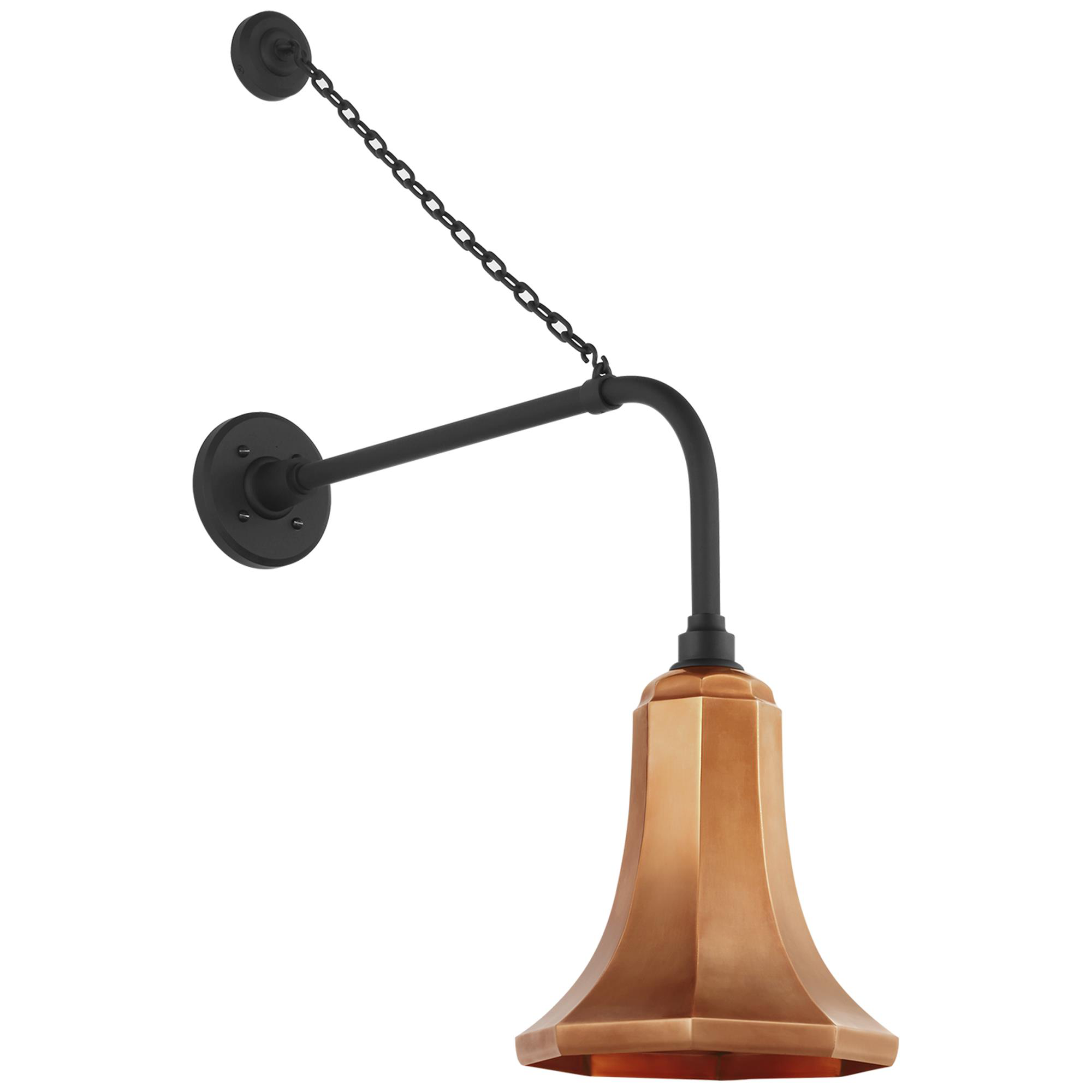 Shown in Matte Black finish and Copper shade