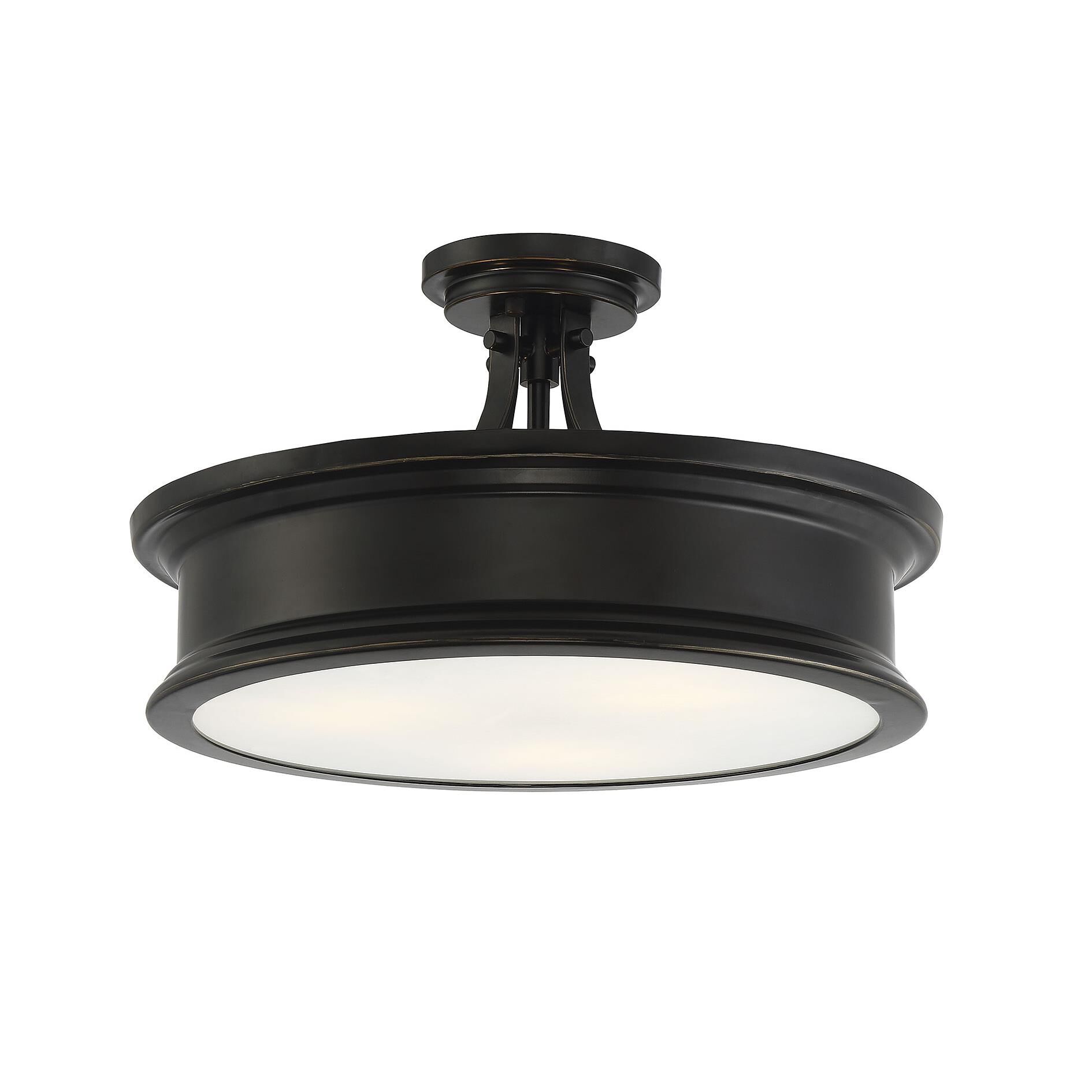 Watkins 16 Inch 3 Light Semi Flush Mount by Savoy House