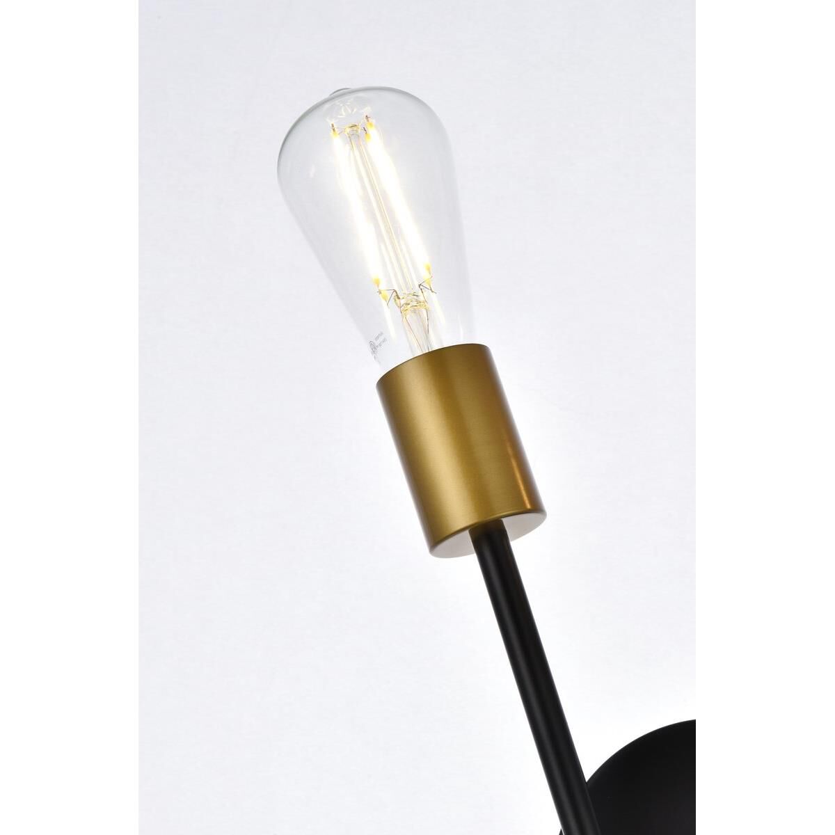 Shown in Black and Brass finish