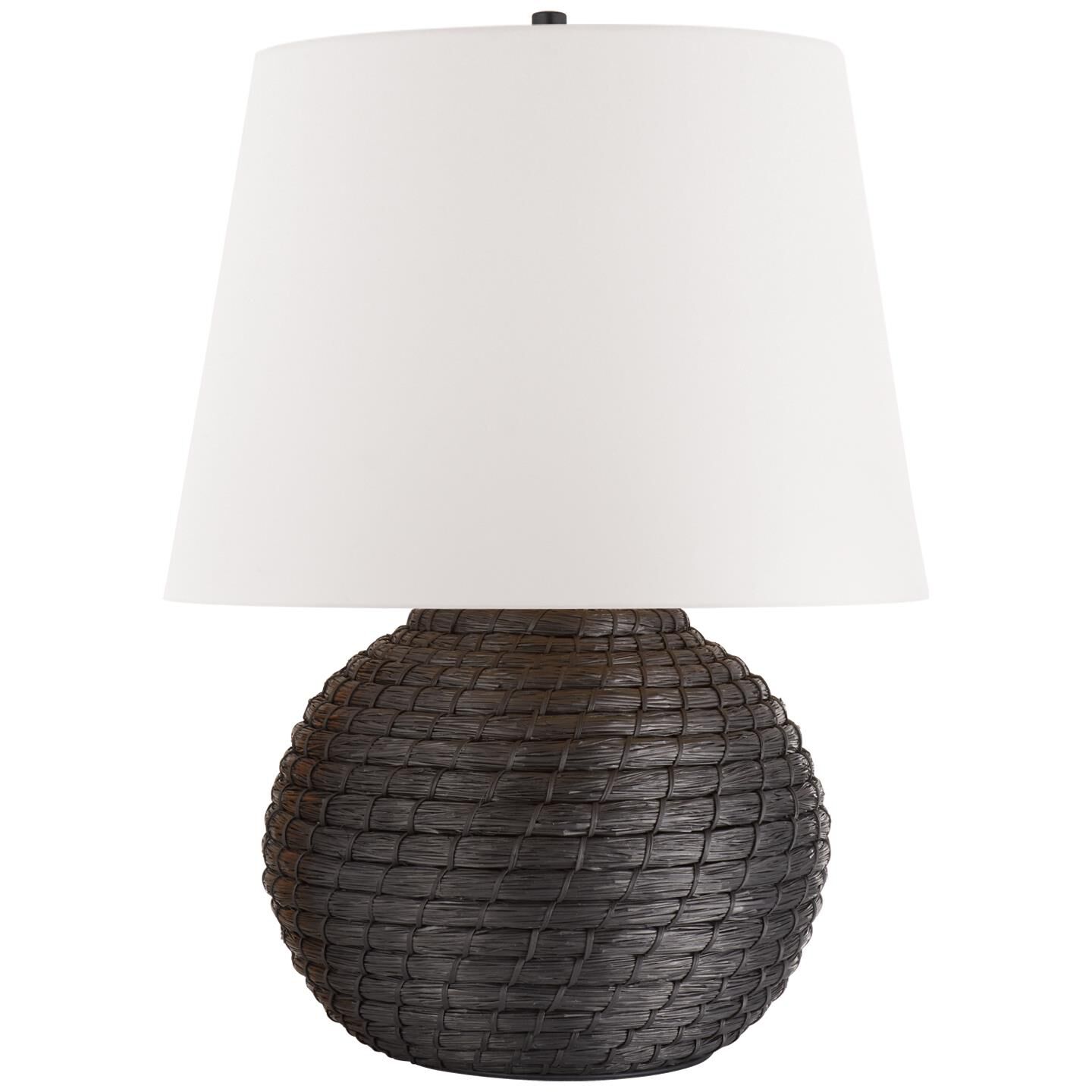 Shown in Black Rattan finish and White Paper shade