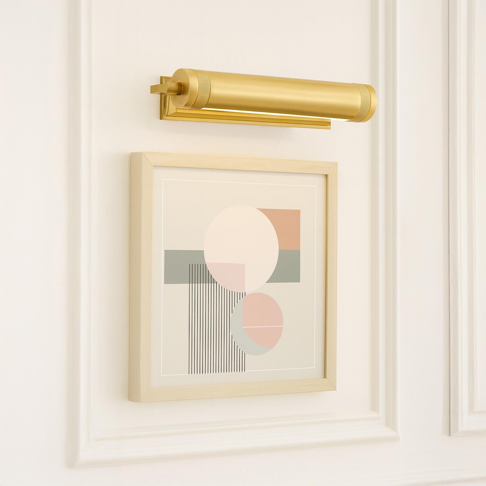 Shown in Modern Brass finish and Metal shade