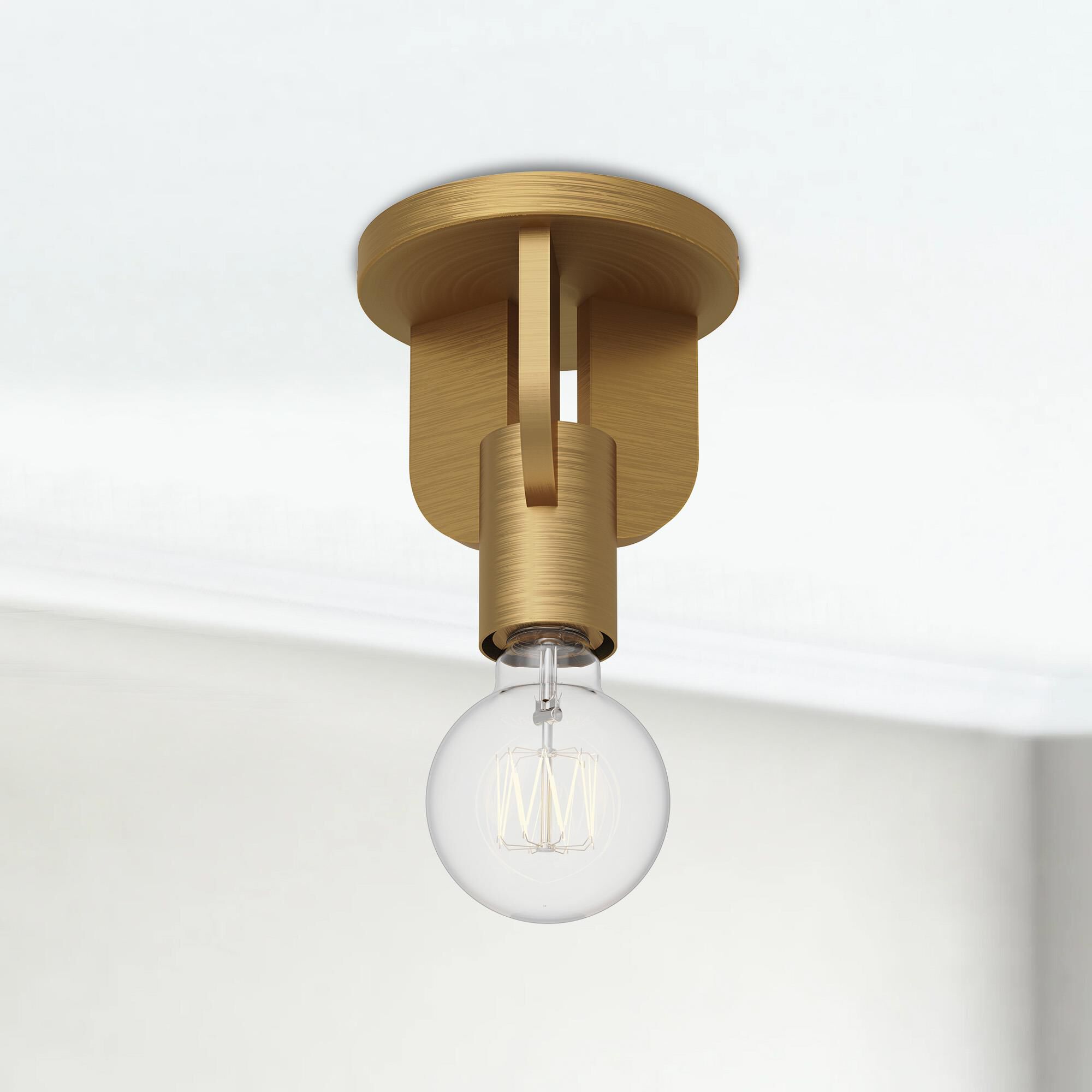 Claire 4 Inch 1 Light Semi Flush Mount by Alora Mood