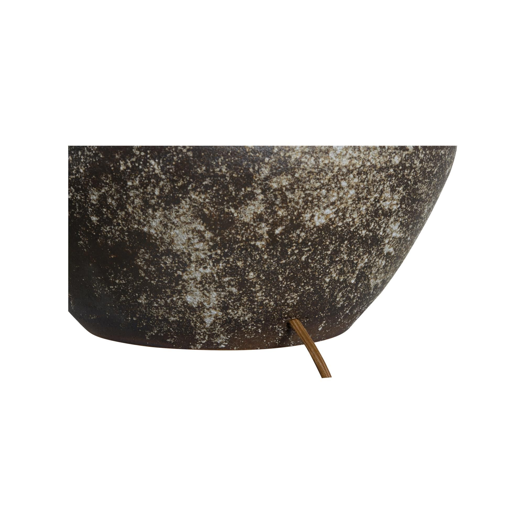 Shown in Brown finish and Linen shade