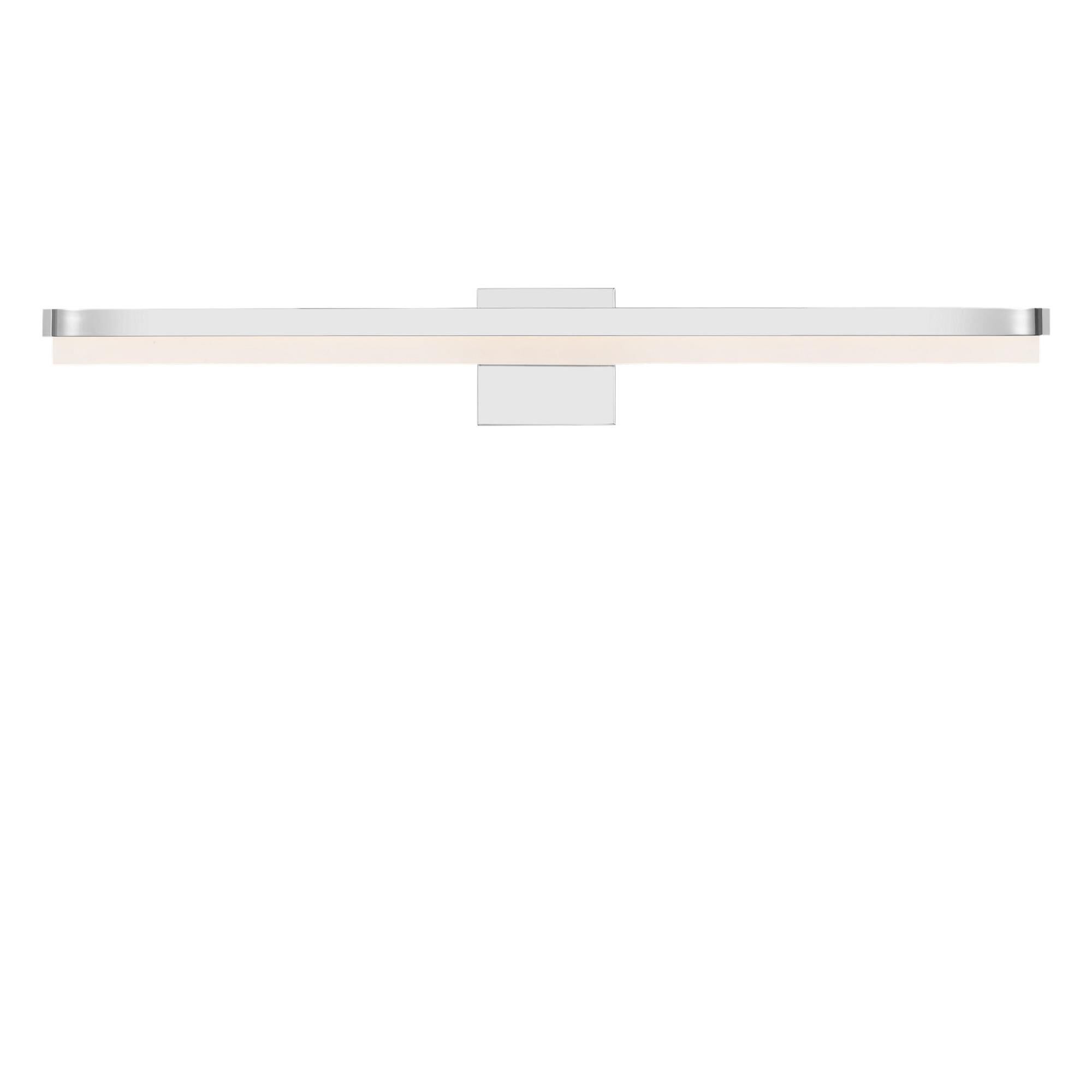 Shown in Chrome finish and Matte Frosted Acrylic Panels shade