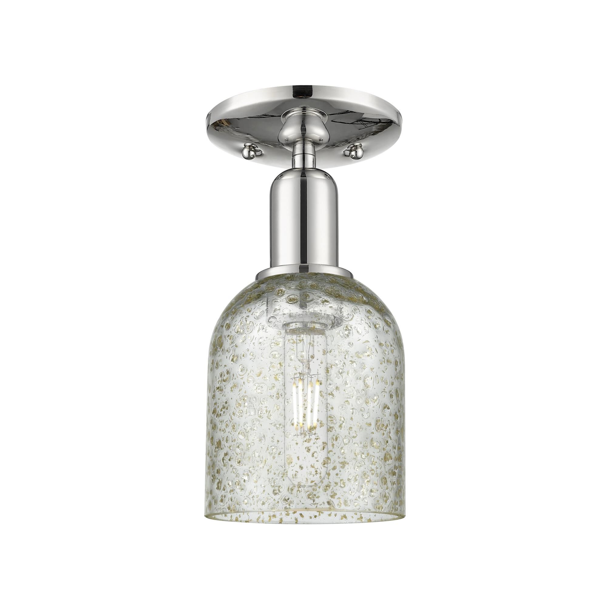 Shown in Polished Nickel finish and Mica glass