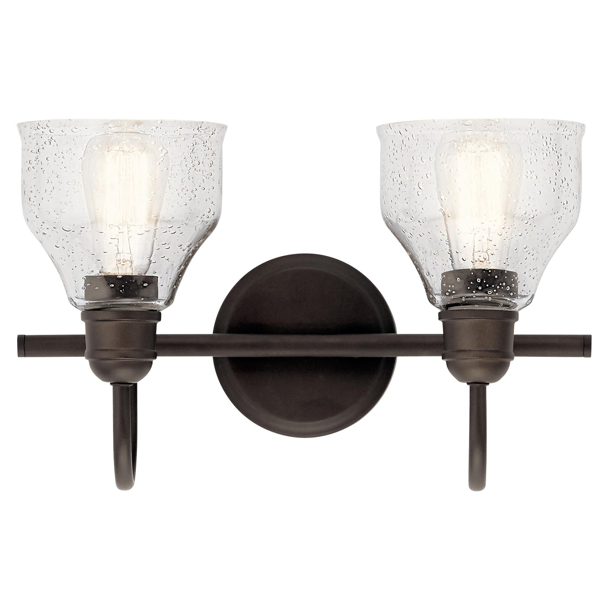 Shown in Olde Bronze finish and Clear Seeded glass