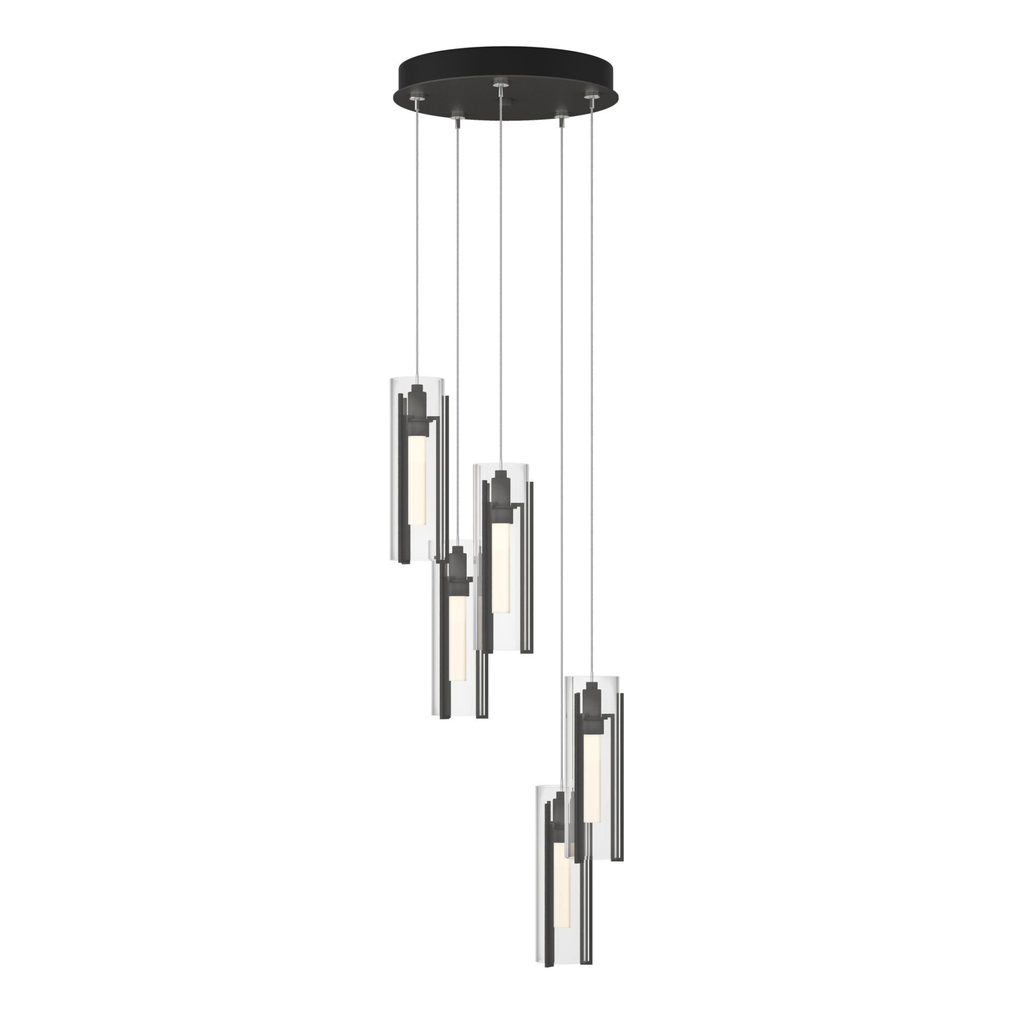 Exos Glass 14 Inch Multi Light Pendant by Hubbardton Forge