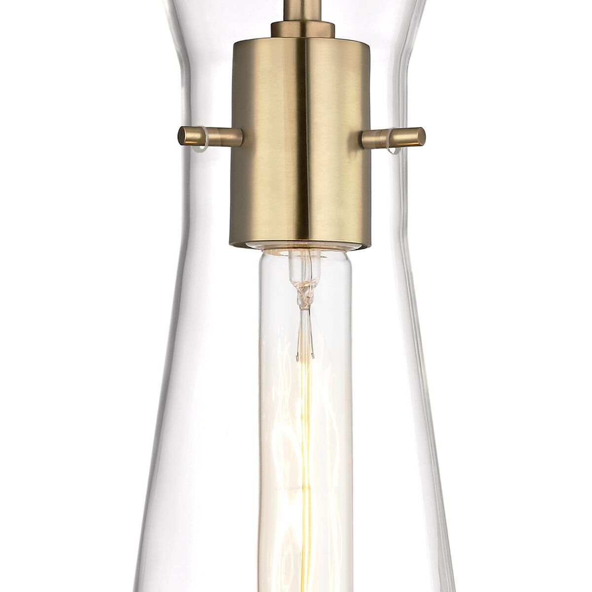 Shown in Aged Brass finish and Opal Etched glass