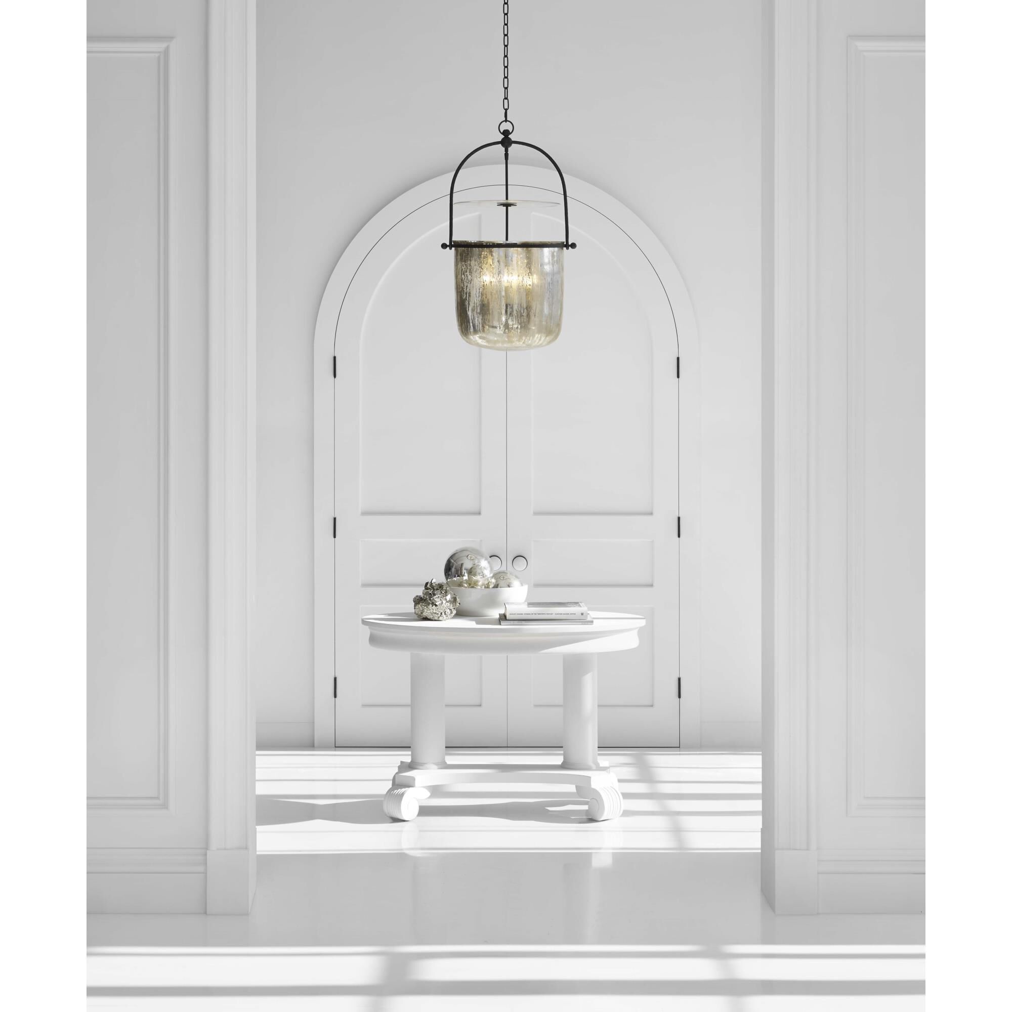 Shown in Aged Iron finish and Mercury glass