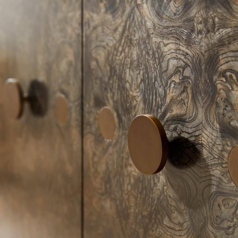 Shown in Truffle Burl finish