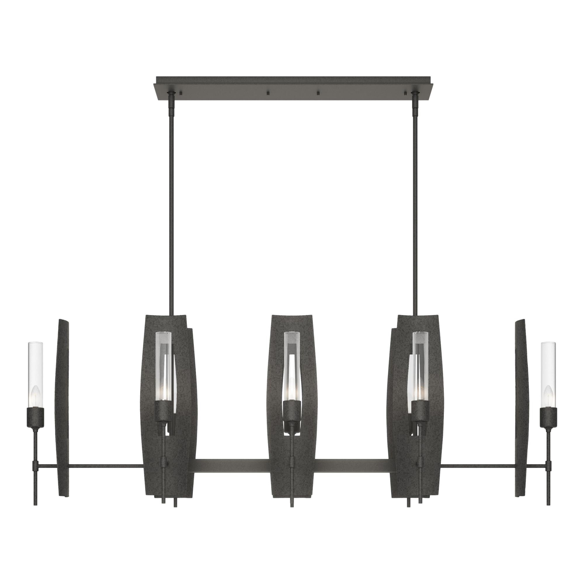 Shown in Natural Iron finish and Clear glass