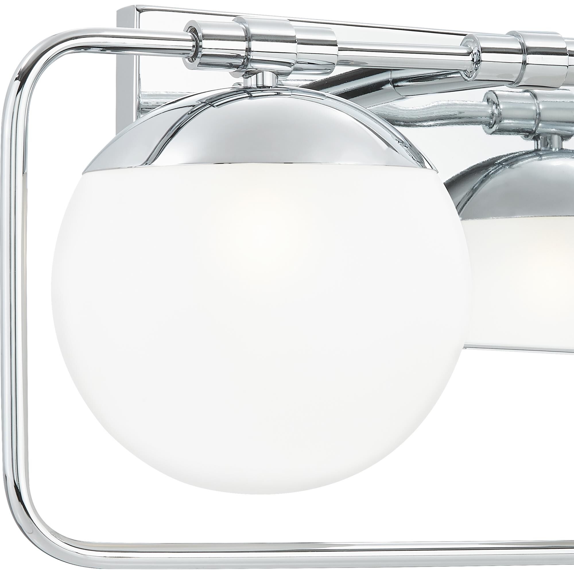 Shown in Polished Chrome finish and Clear Glass With Sandblasted Interior shade