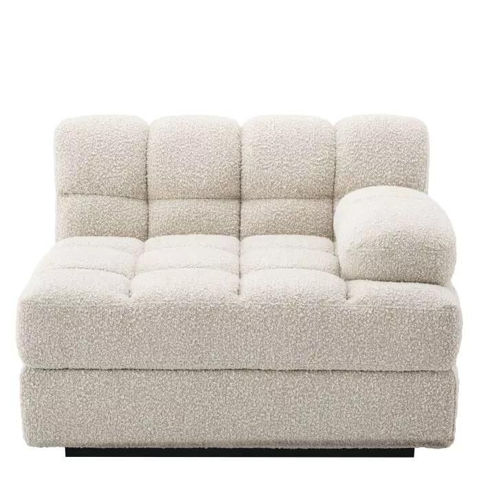 Shown in Boucle Cream with Black Base finish