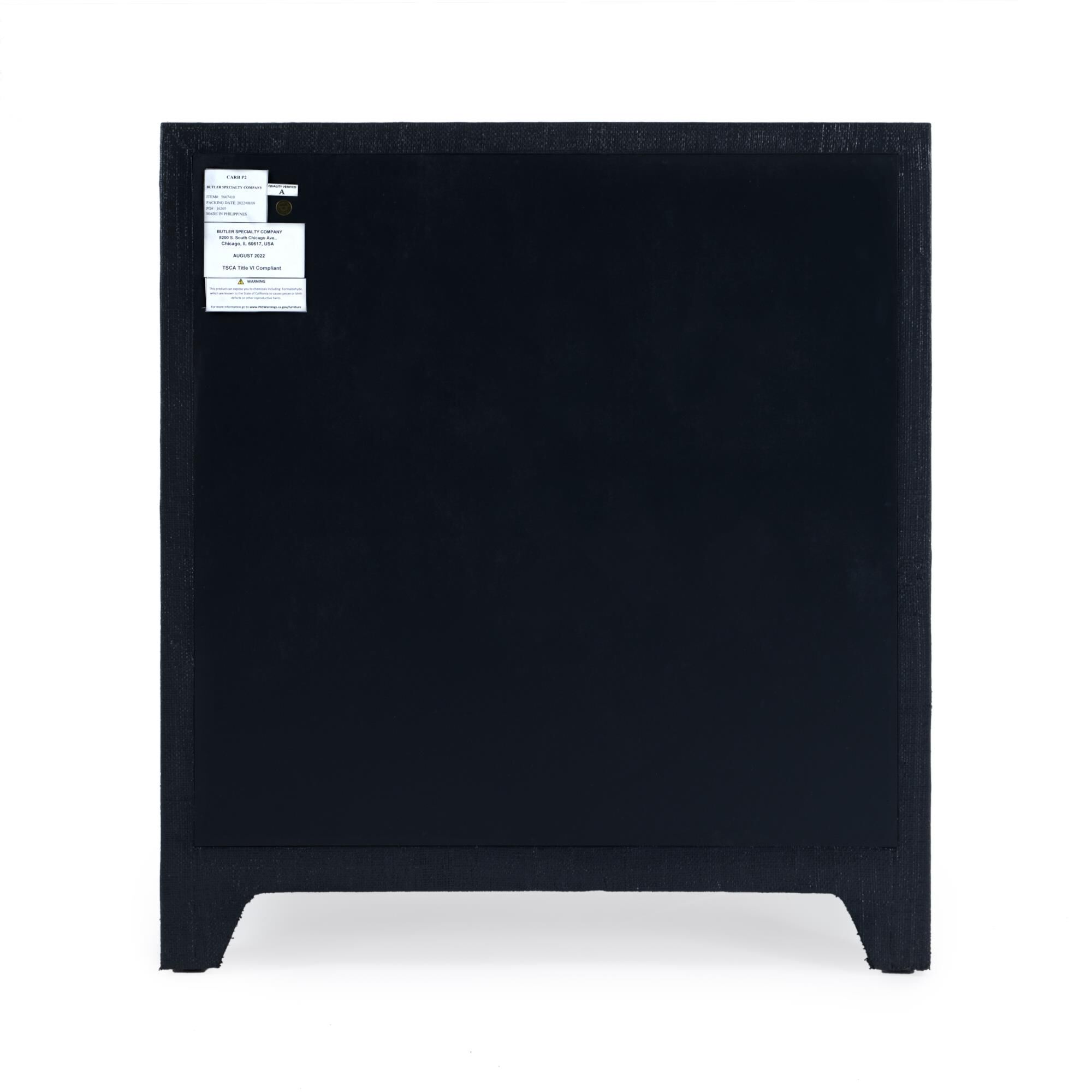 Shown in Dark Navy Raffia finish