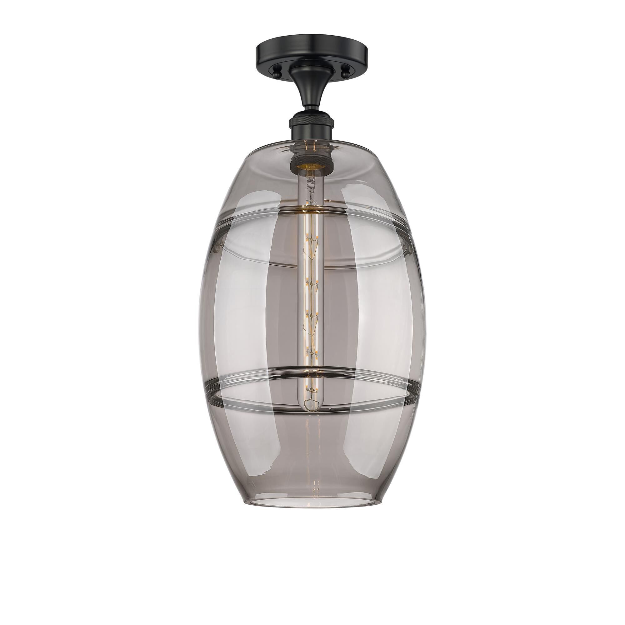 Shown in Matte Black finish and Light Smoke glass