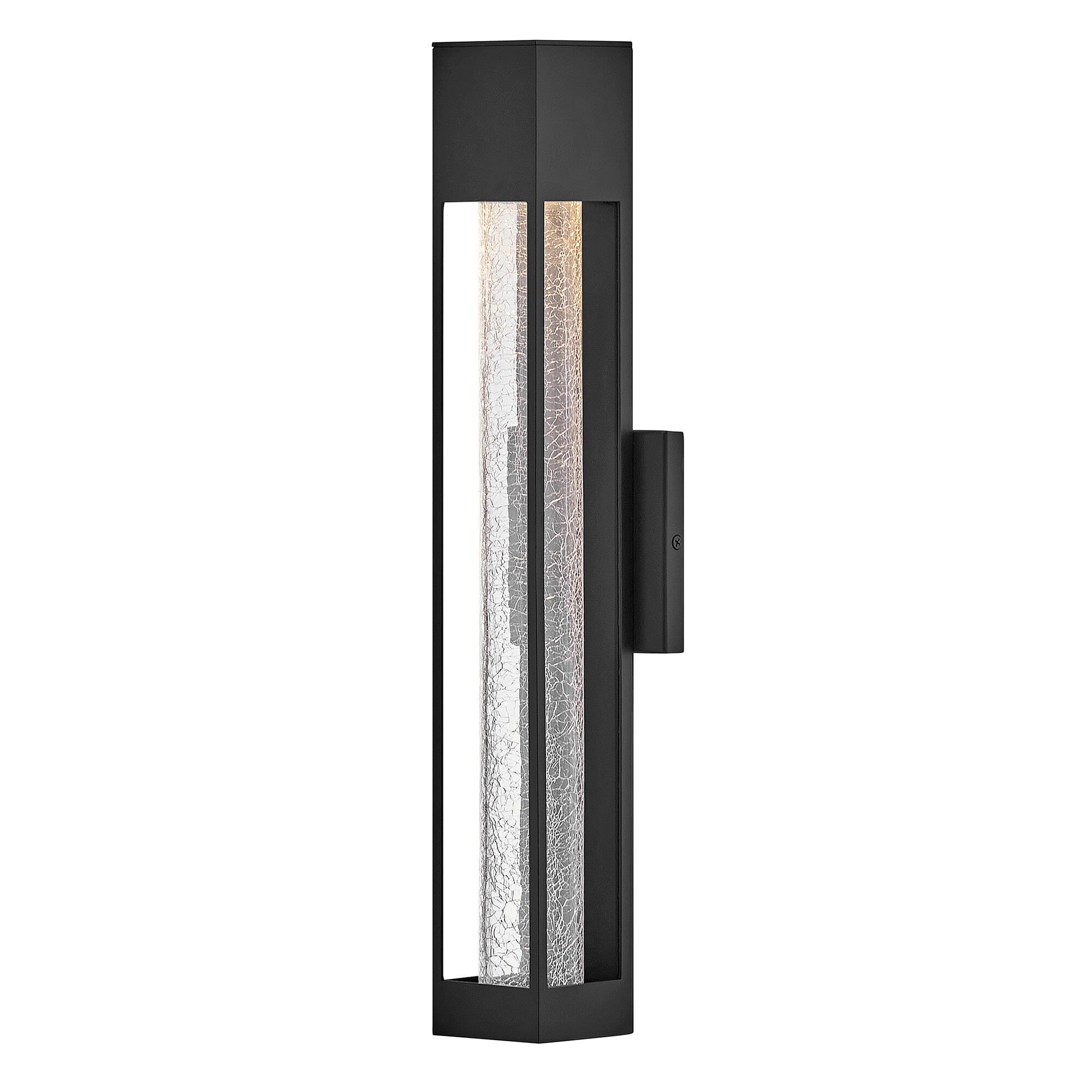 Shown in Black finish and Crackle glass
