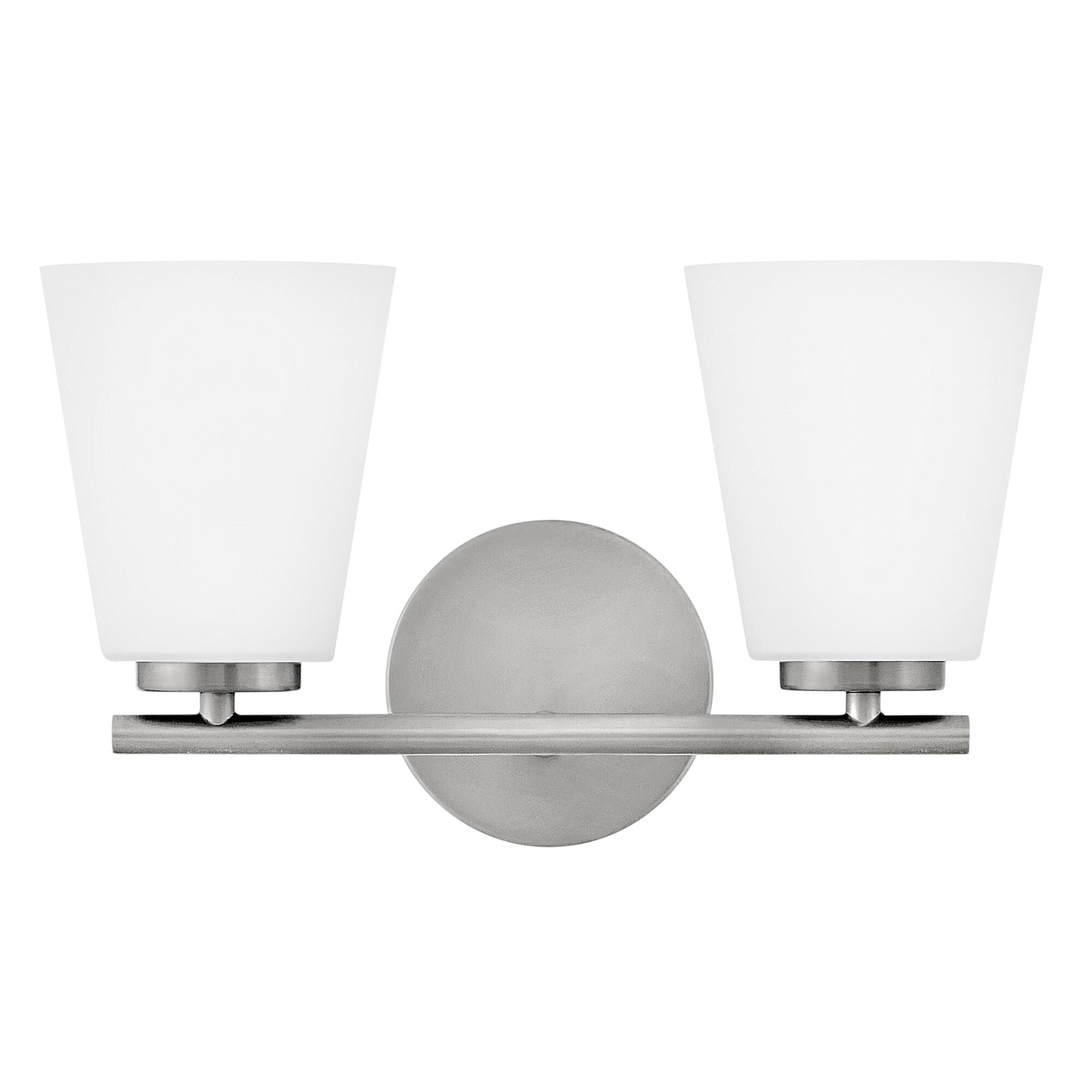 Shown in Brushed Nickel finish and Etched Opal glass