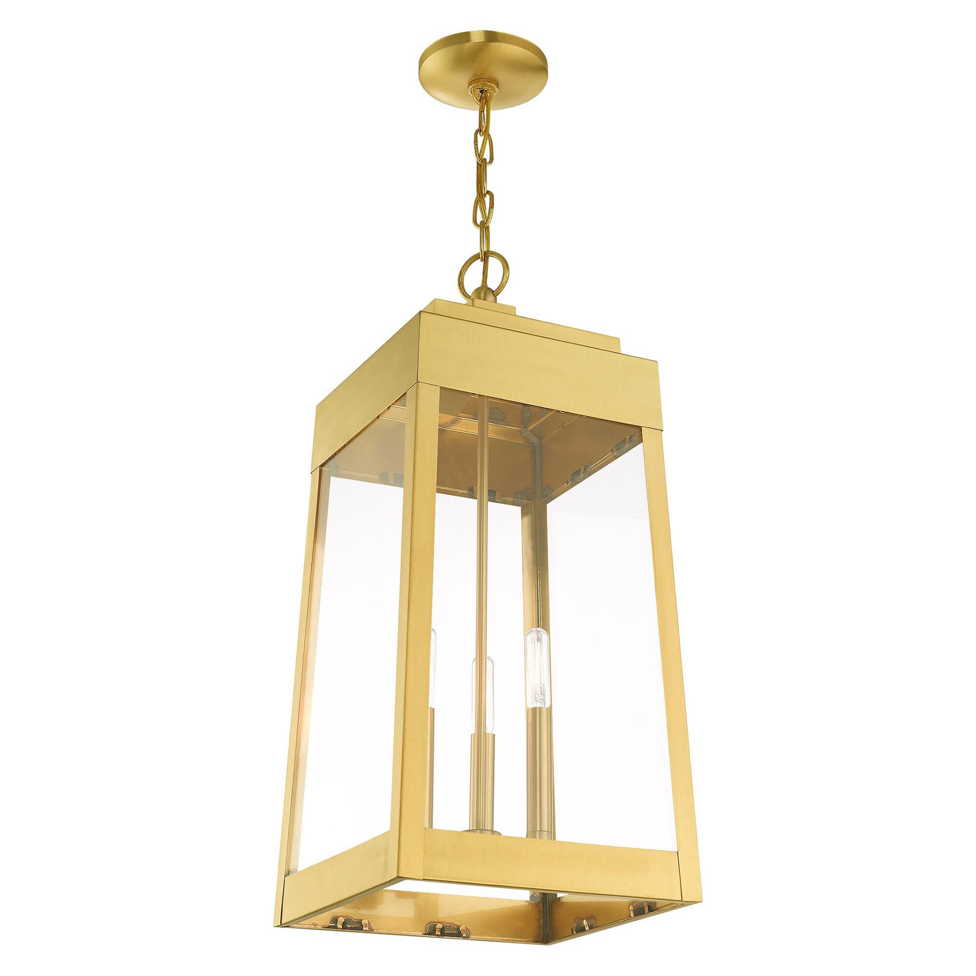 Oslo 24 Inch Tall 3 Light Outdoor Hanging Lantern by Livex Lighting