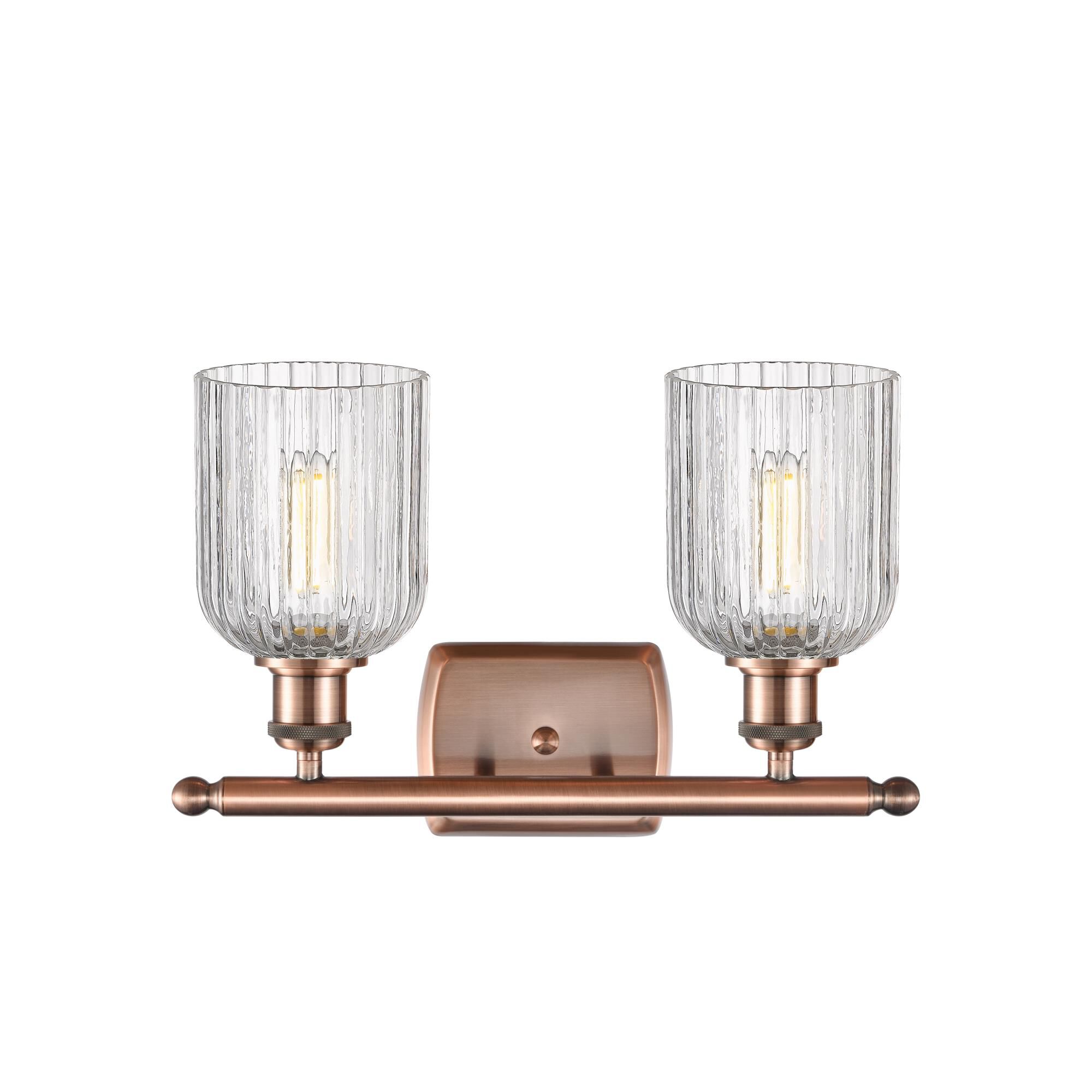 Shown in Antique Copper finish and Clear glass