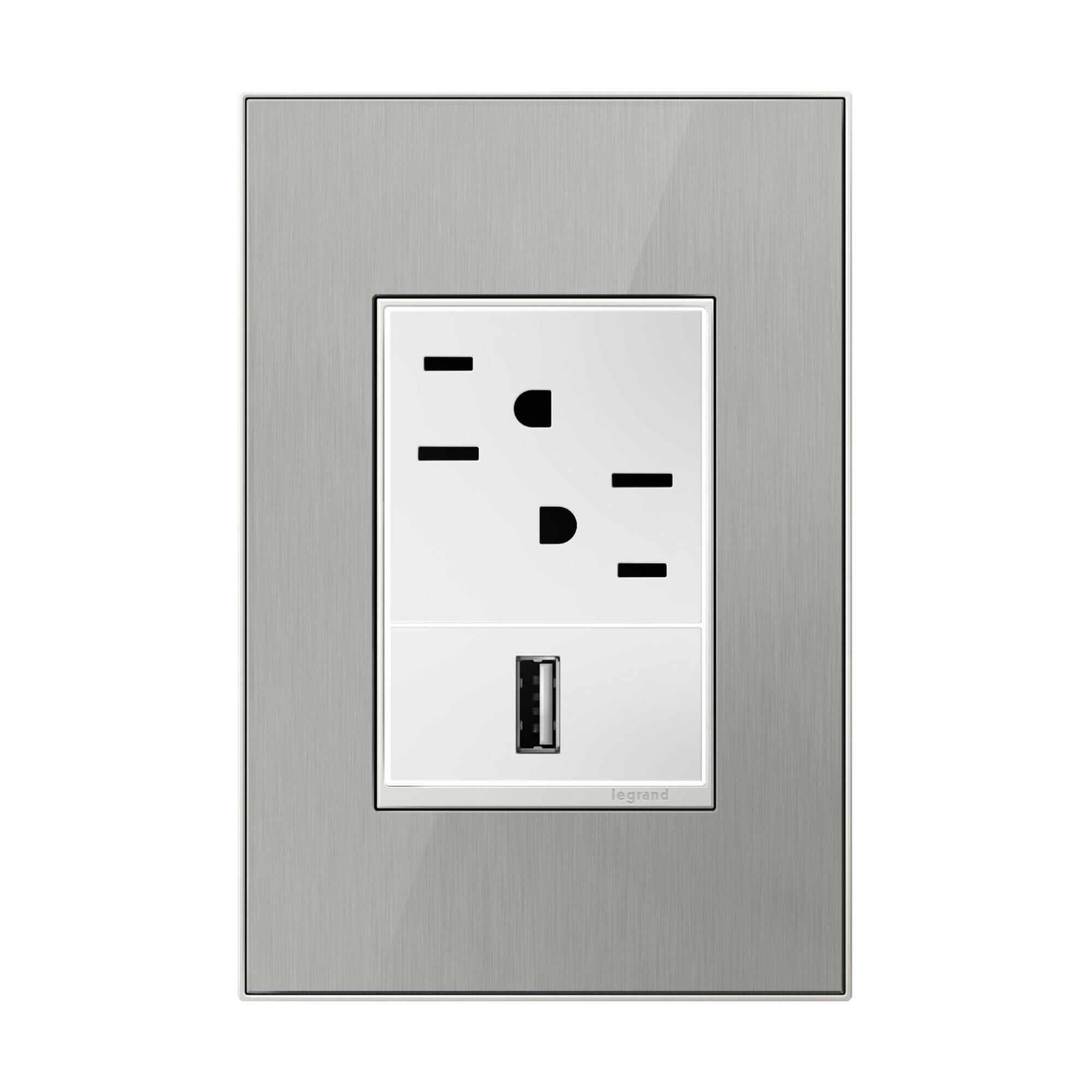 adorne Real Materials 1 Gang Wall Plate by Legrand